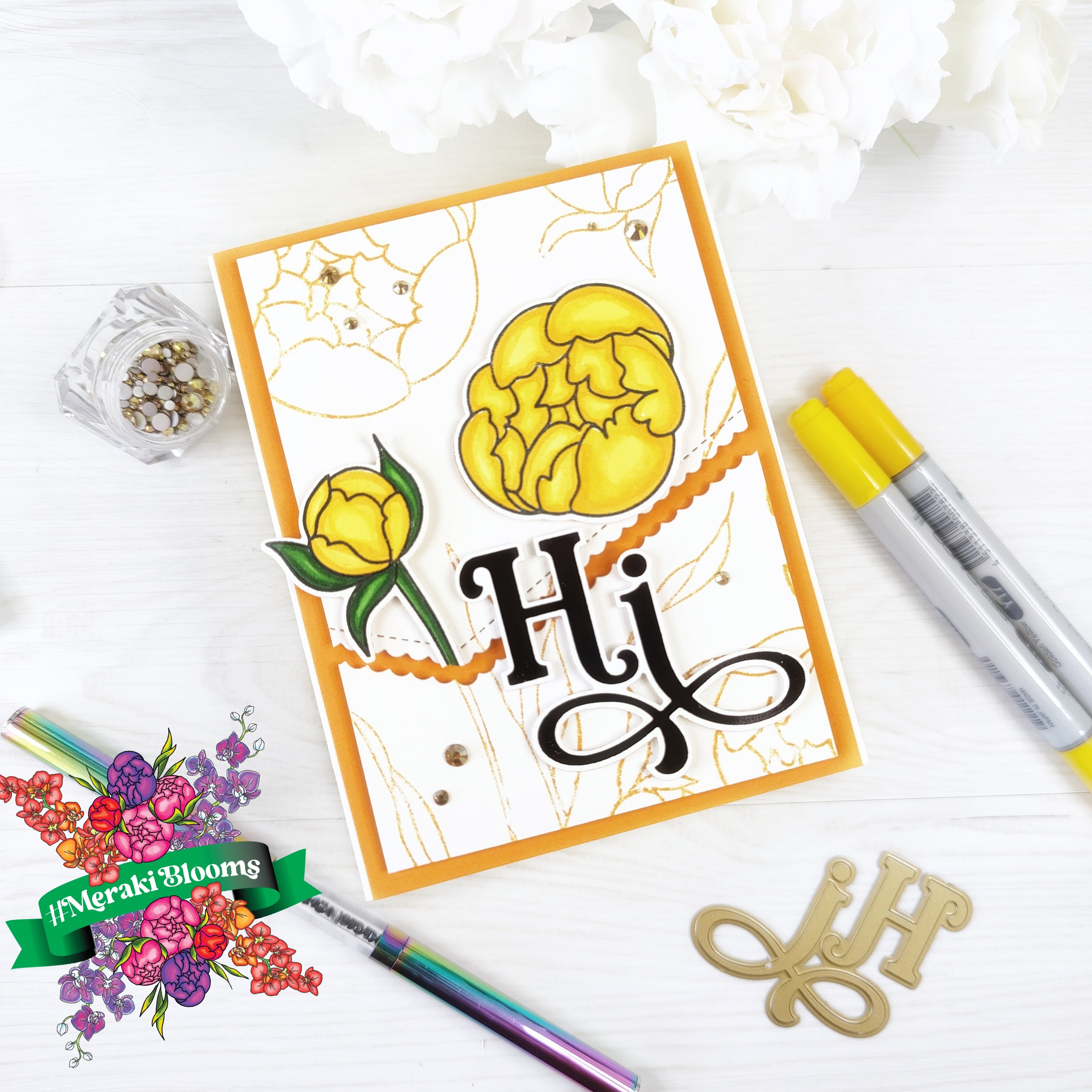 Crafty Meraki Peony Parade Stamp Set