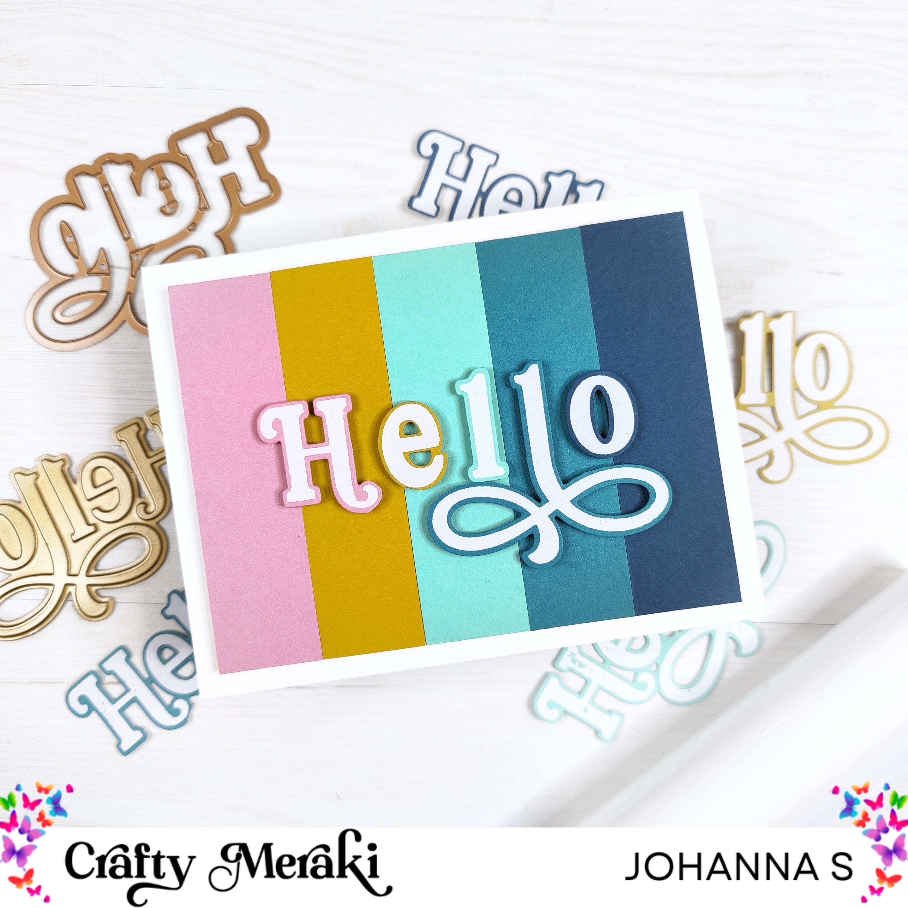 Crafty Meraki - Meraki Moments Hello Hot Foil plate and Die combo