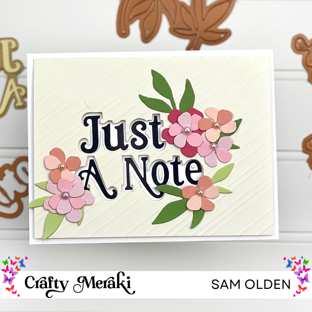 Crafty Meraki - Meraki Moments Just A Note Hot Foil plate and Die combo