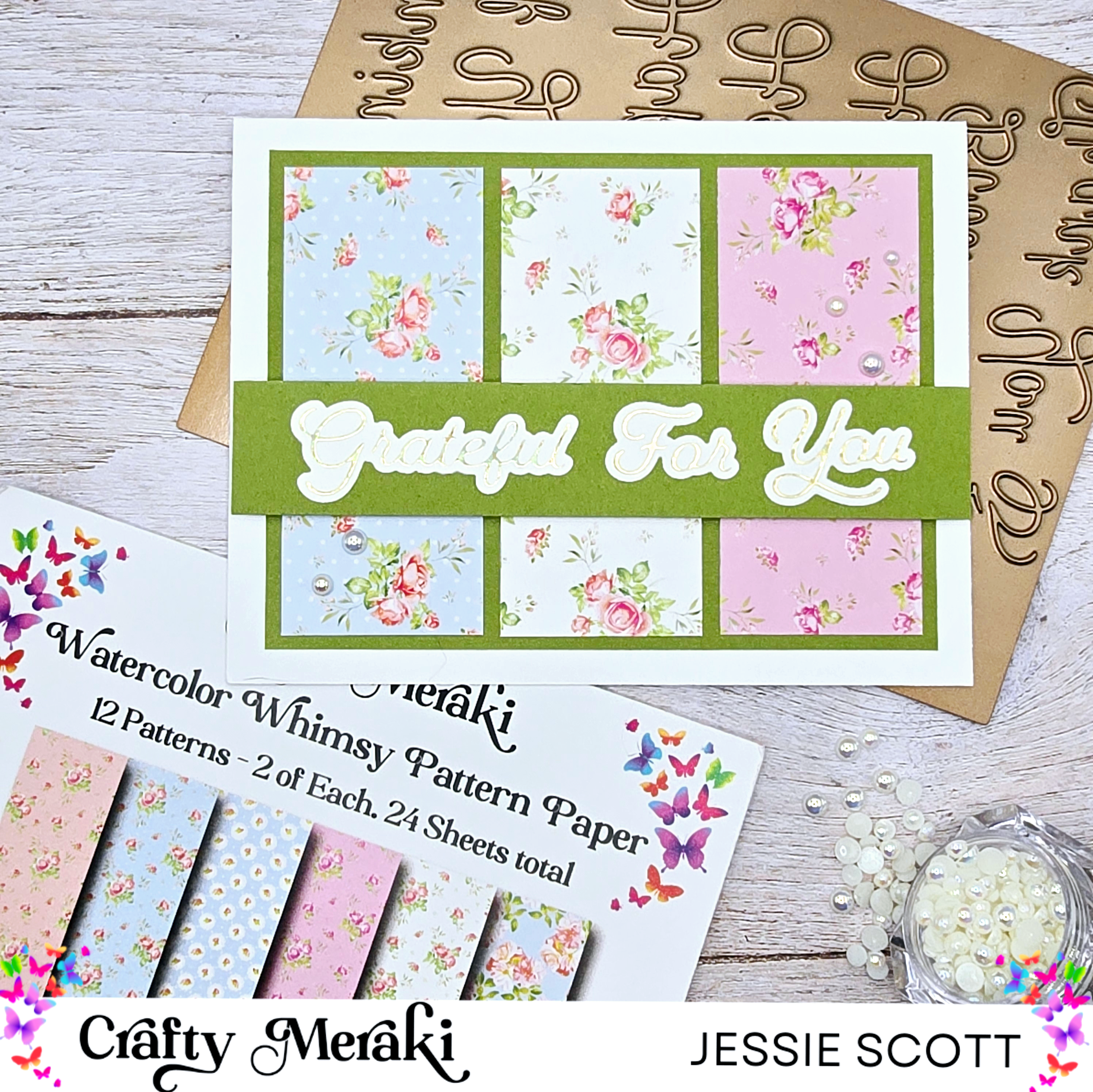 Crafty Meraki  Watercolor Whimsy Paper Pack