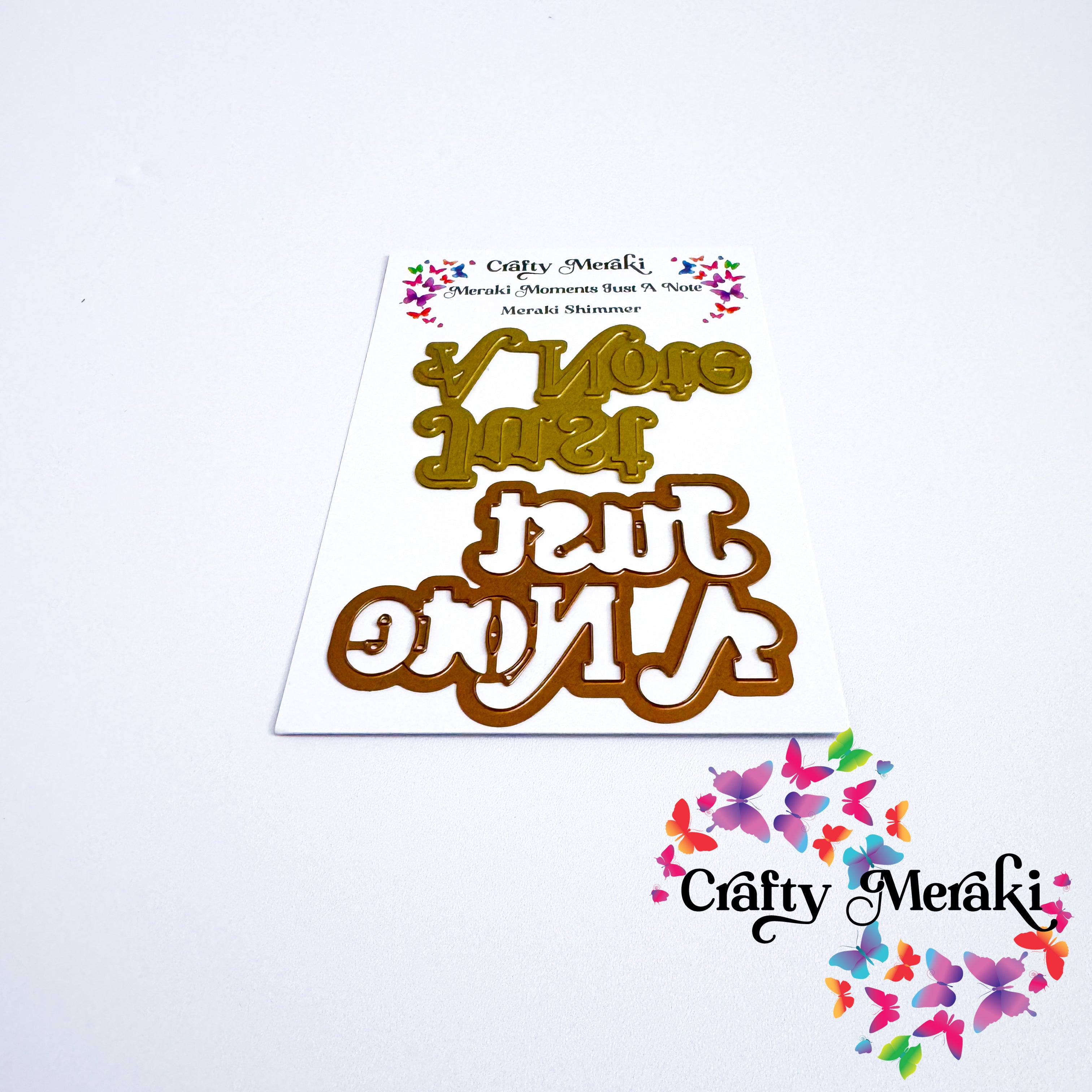Crafty Meraki - Meraki Moments Just A Note Hot Foil plate and Die combo