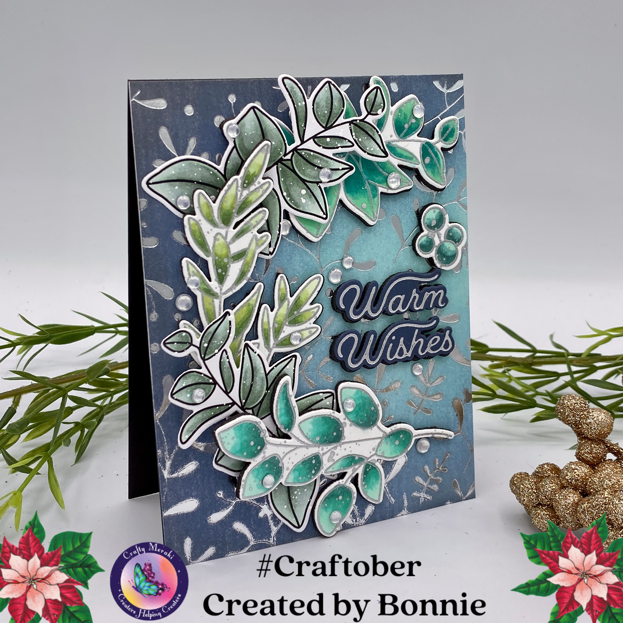 Crafty Meraki Under the Mistletoe Hot Foil plate