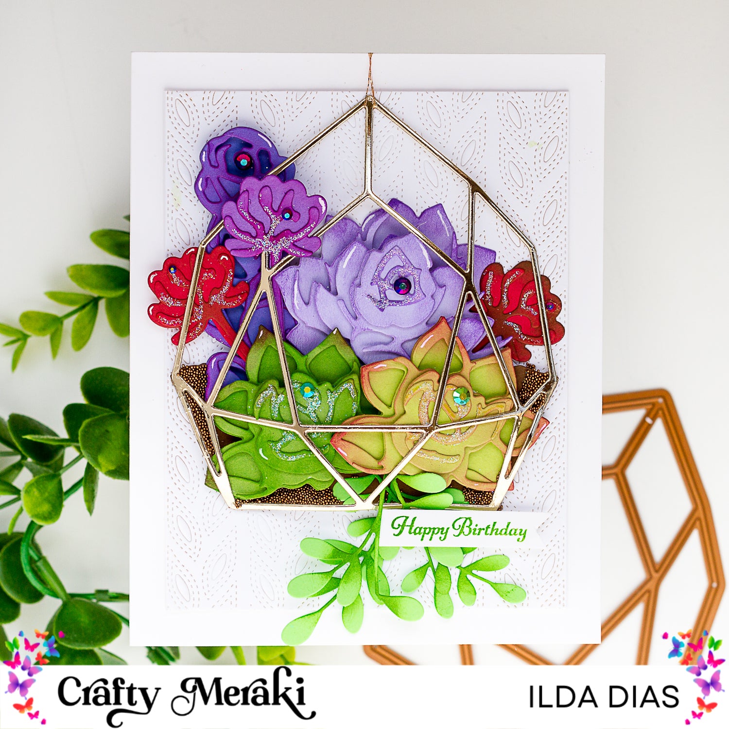 Crafty Meraki Fern Lattice Background A2