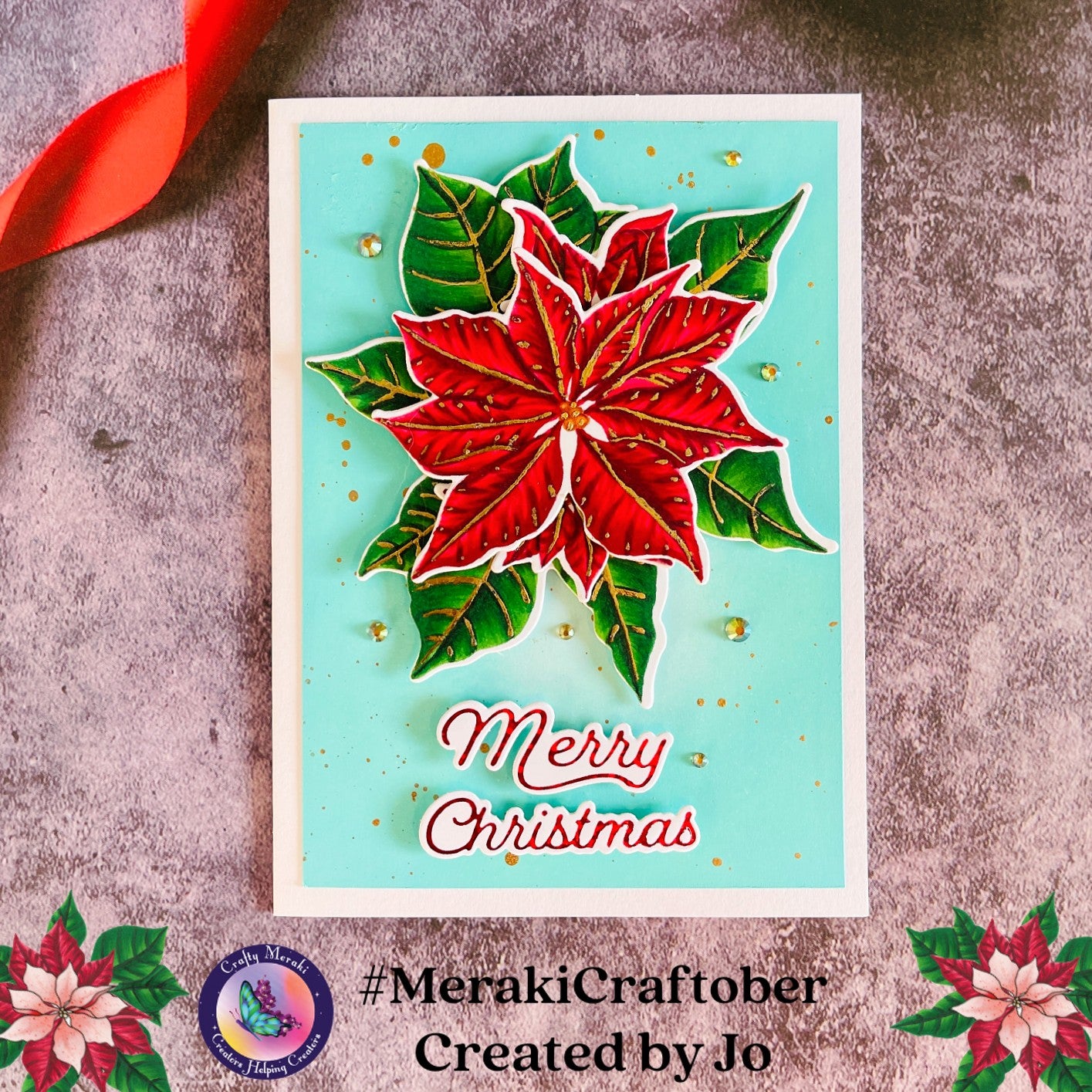 Crafty Meraki Gilded Holiday Greetings Hot Foil Plate