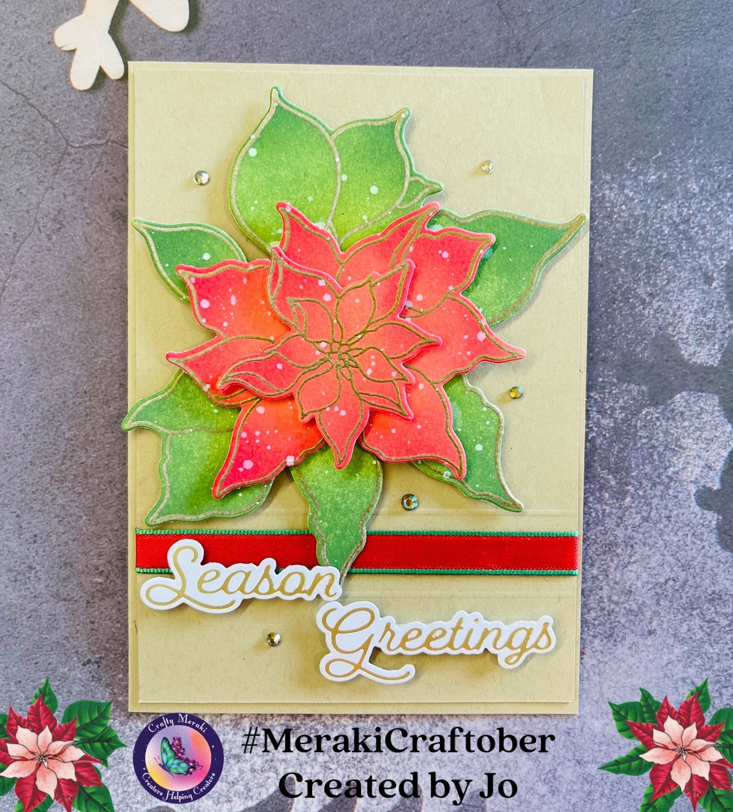 Crafty Meraki Gilded Holiday Greetings Hot Foil Plate
