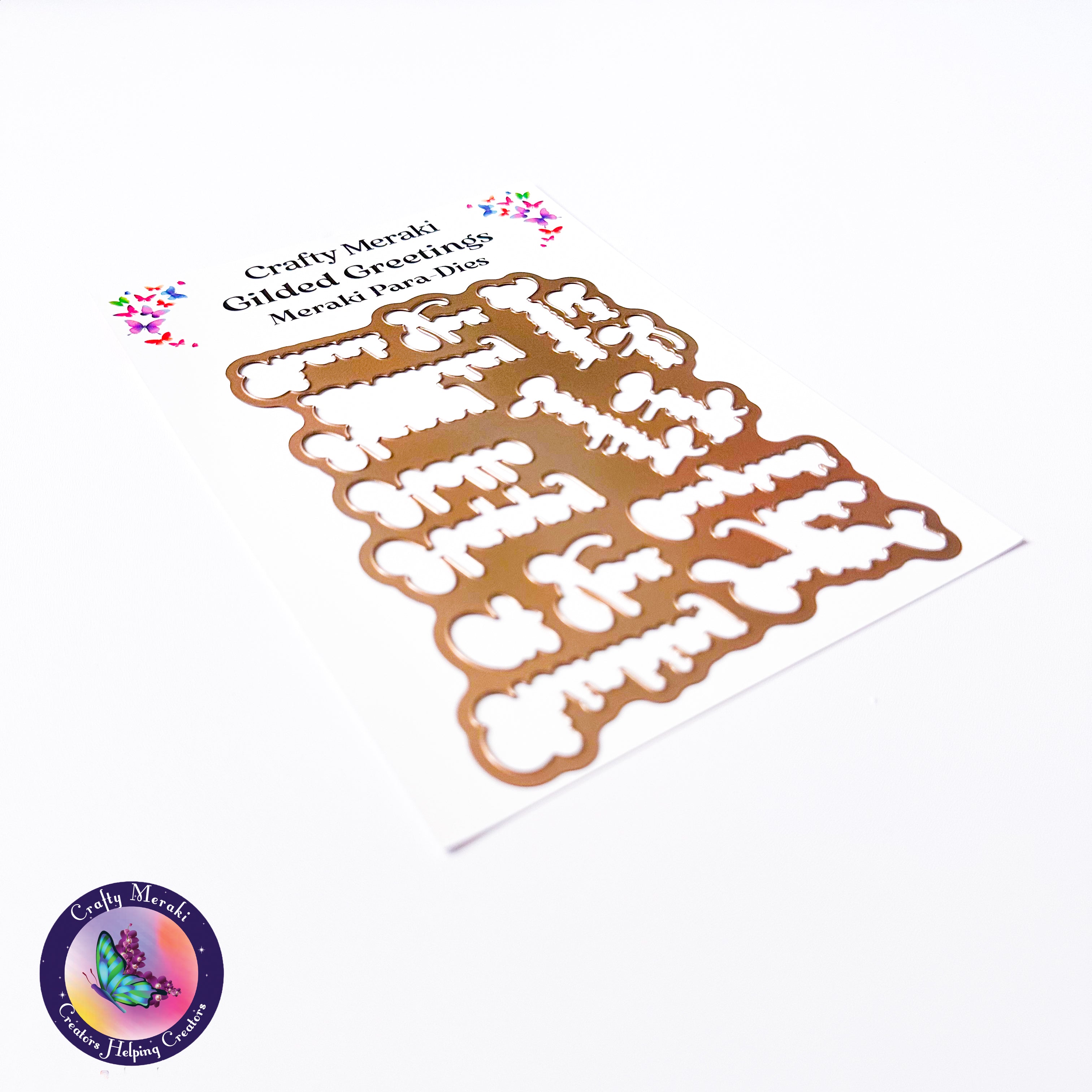 Crafty Meraki Gilded Greetings Coordinating Die