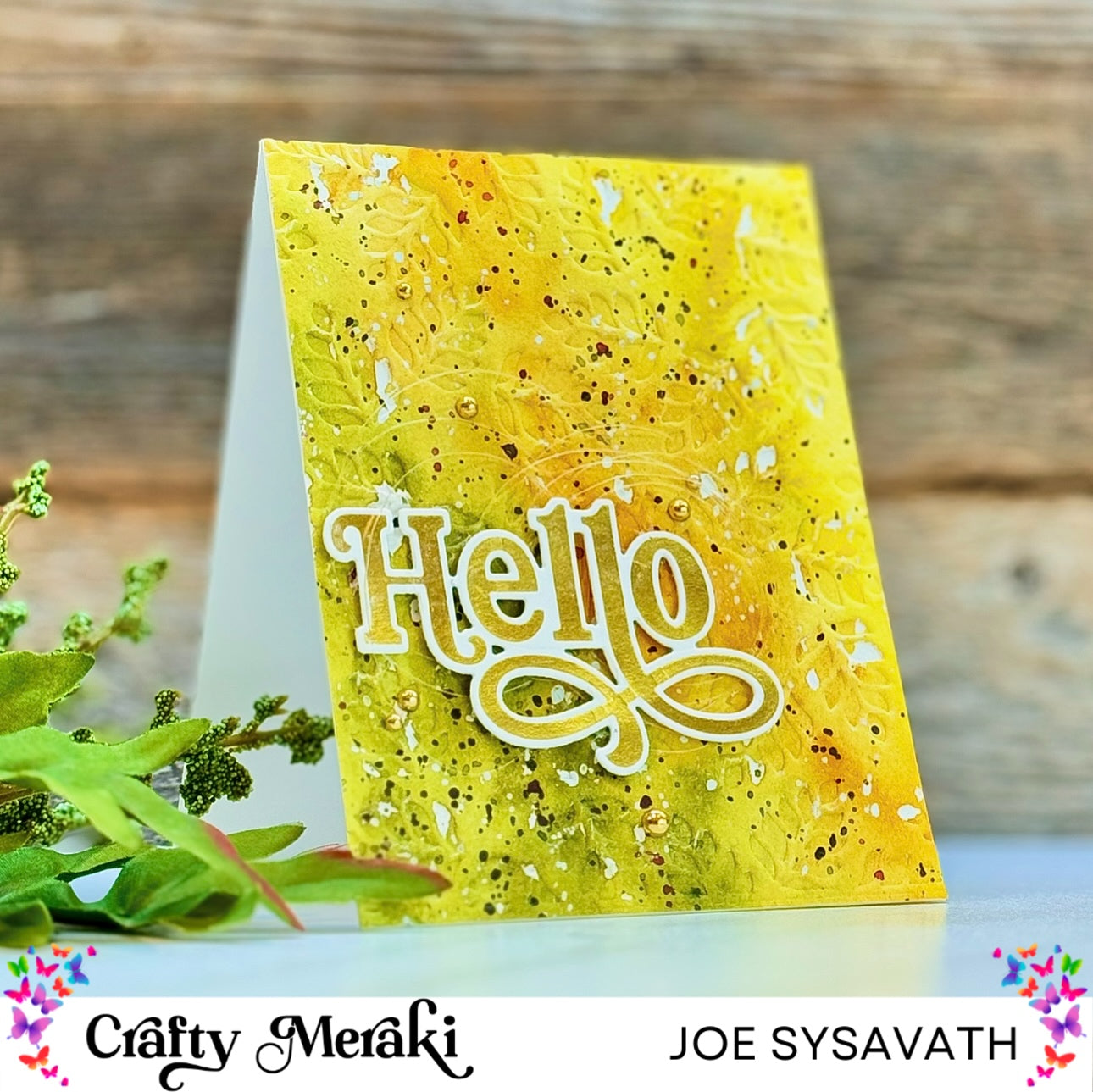 Crafty Meraki - Meraki Moments Hello Hot Foil plate and Die combo