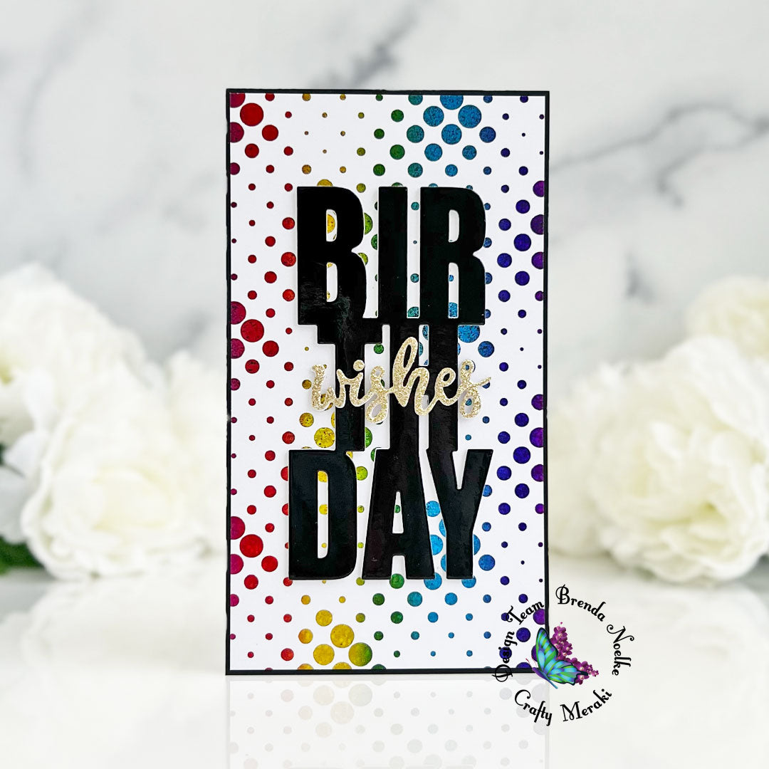 Crafty Meraki Birthday Slimline Tag die
