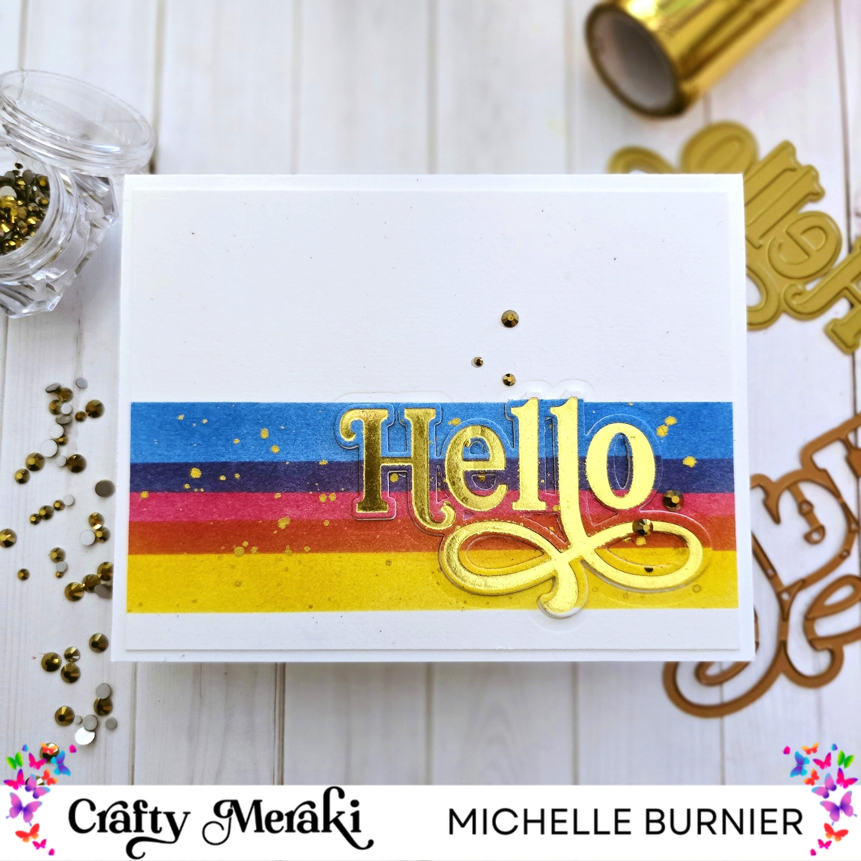 Crafty Meraki - Meraki Moments Hello Hot Foil plate and Die combo