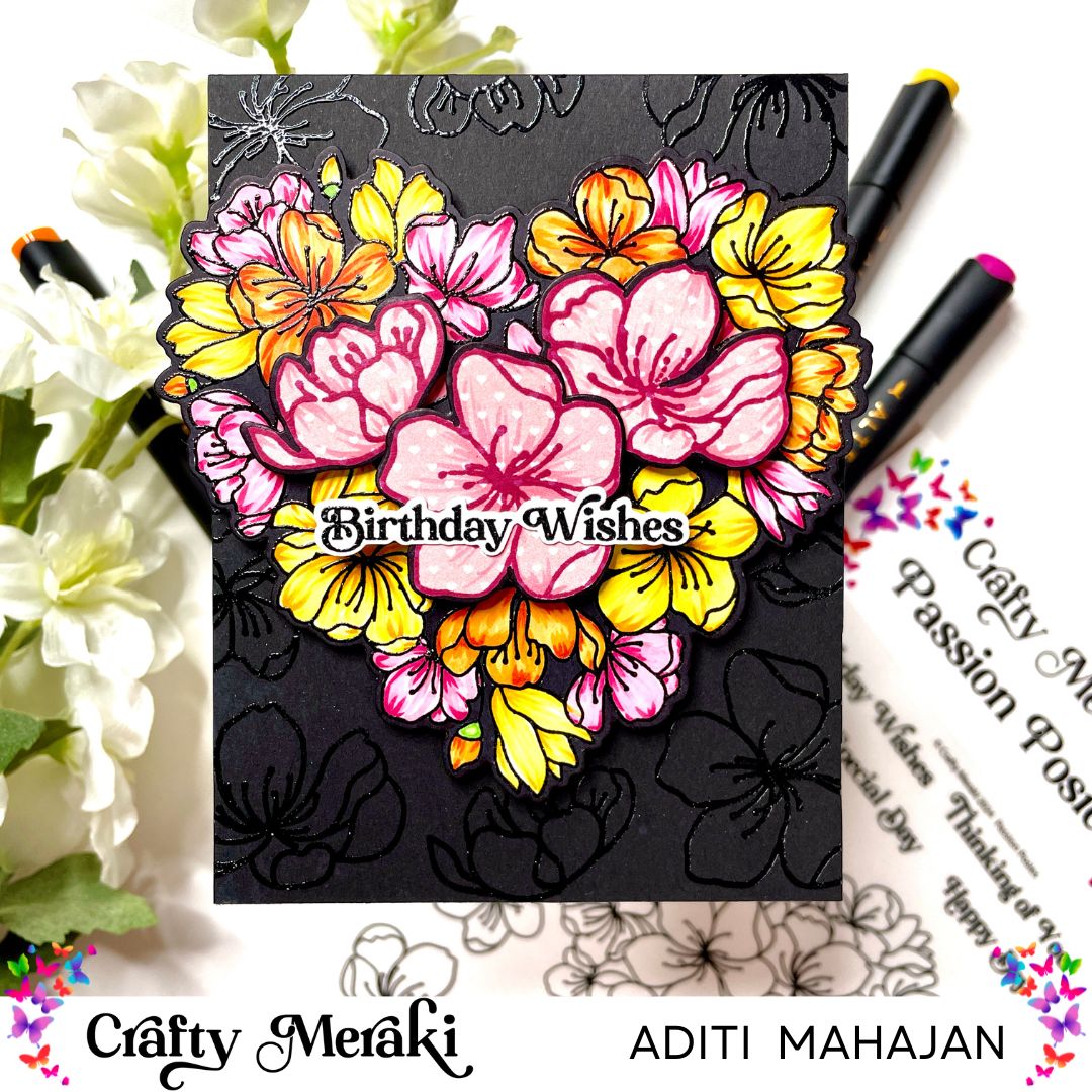 Crafty Meraki Passion Posies Stamp Set