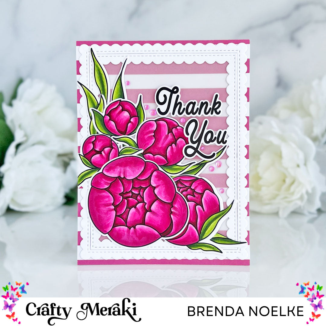 Crafty Meraki Peony Parade Stamp Set