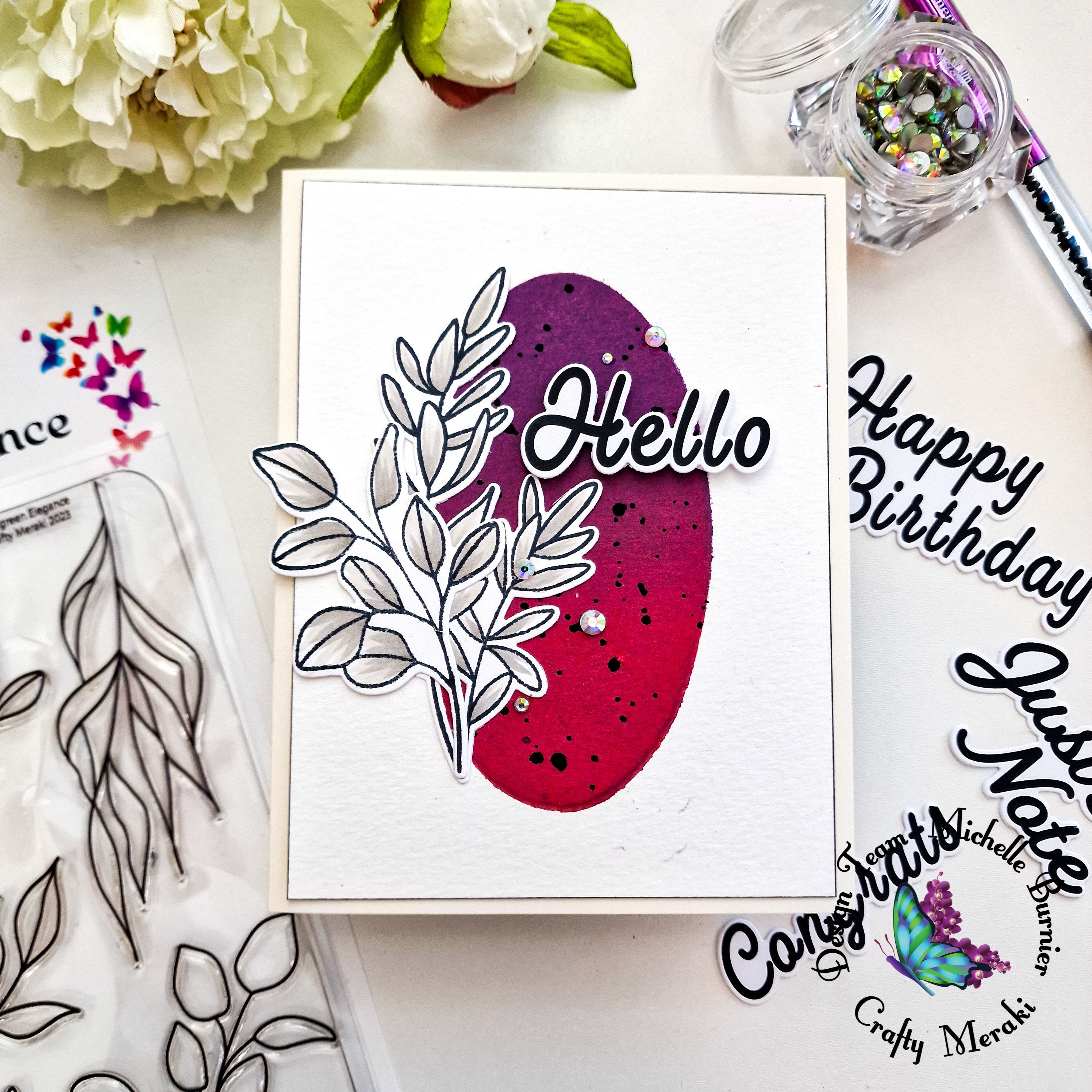 Crafty Meraki Evergreen Elegance Stamp Set