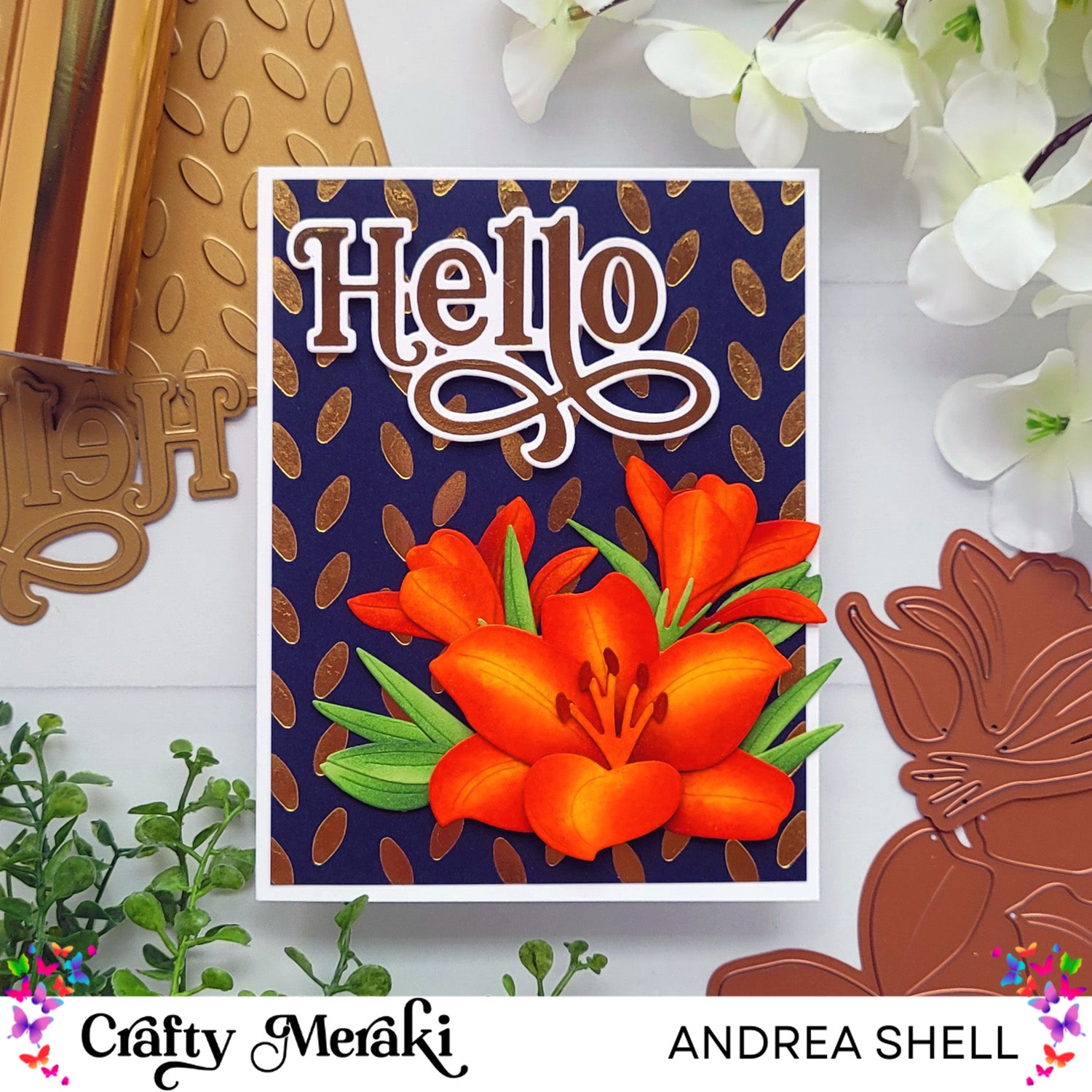 Crafty Meraki Fern Lattice Hot Foil Plate