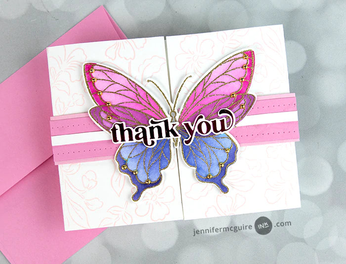 Pinkfresh Studio butterflies stencil set - Crafty Meraki
