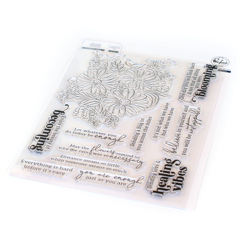 Pinkfresh Studio Floral Bunch layering stencil set - Crafty Meraki