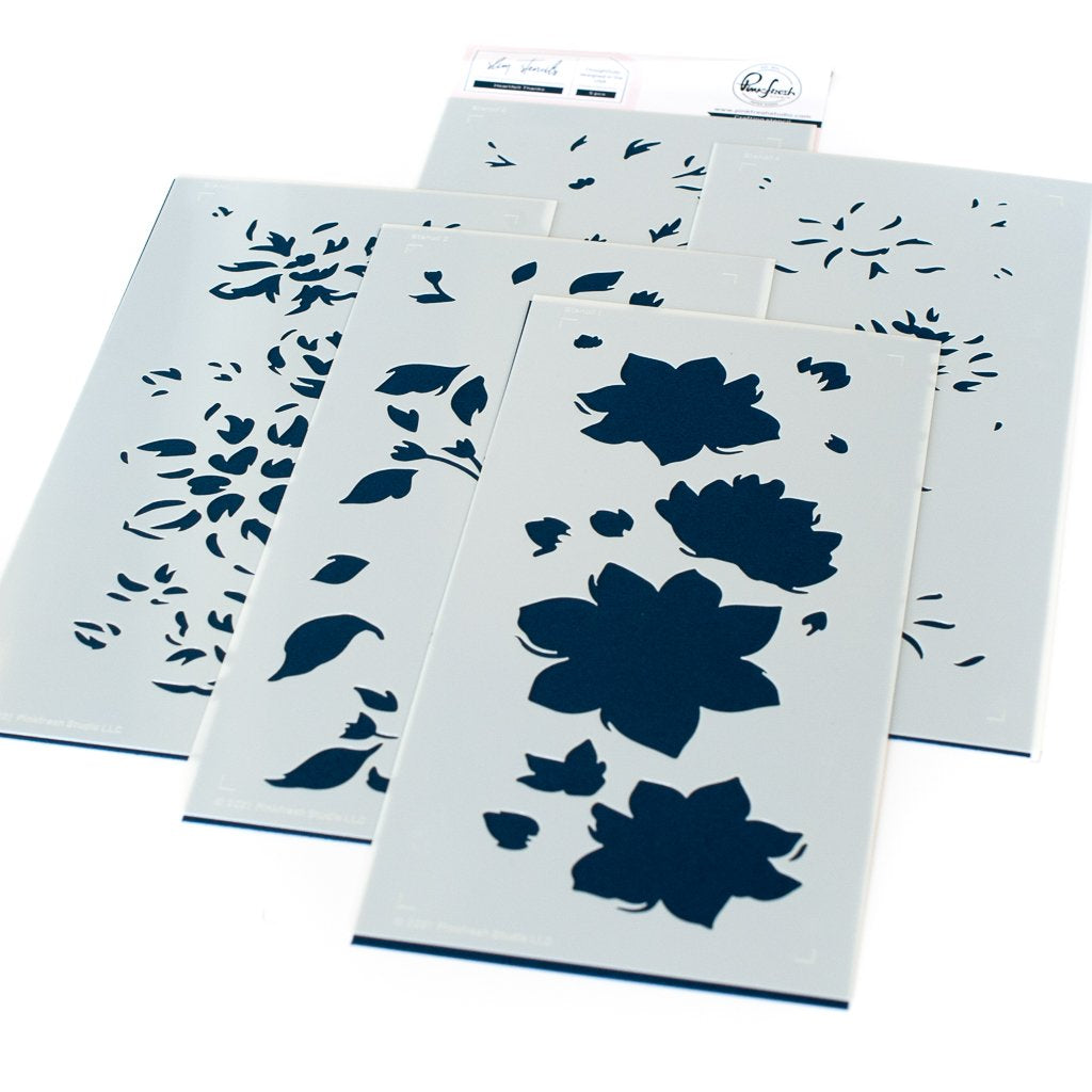 Pinkfresh Studio Heartfelt Thanks layering stencil set - Crafty Meraki