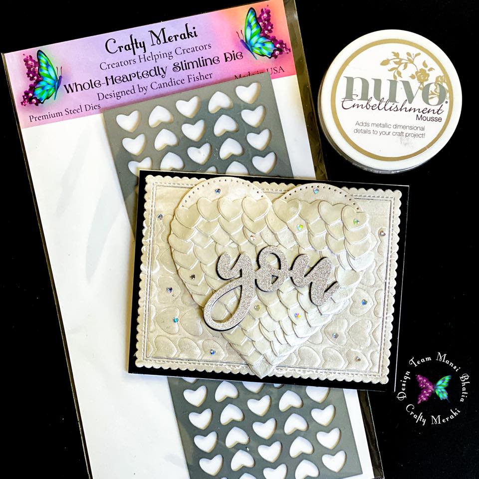 Crafty Meraki Whole-Heartedly Slimline die - Crafty Meraki