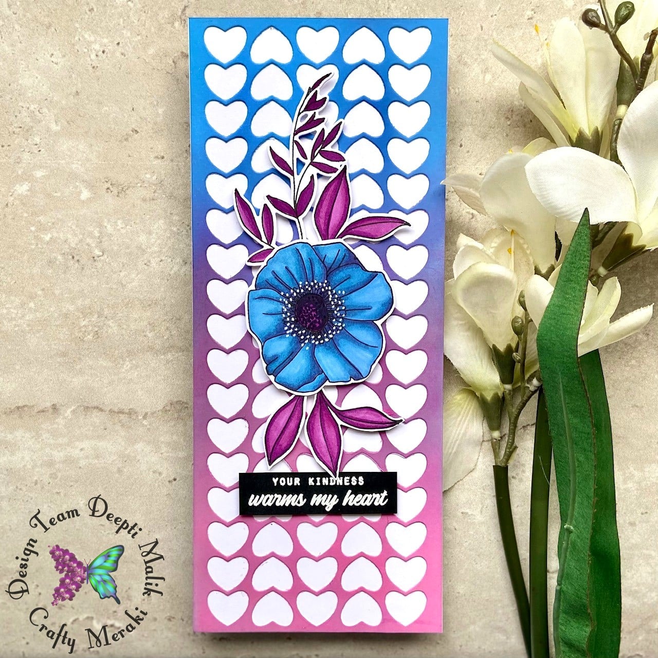 Crafty Meraki Whole-Heartedly Slimline die - Crafty Meraki