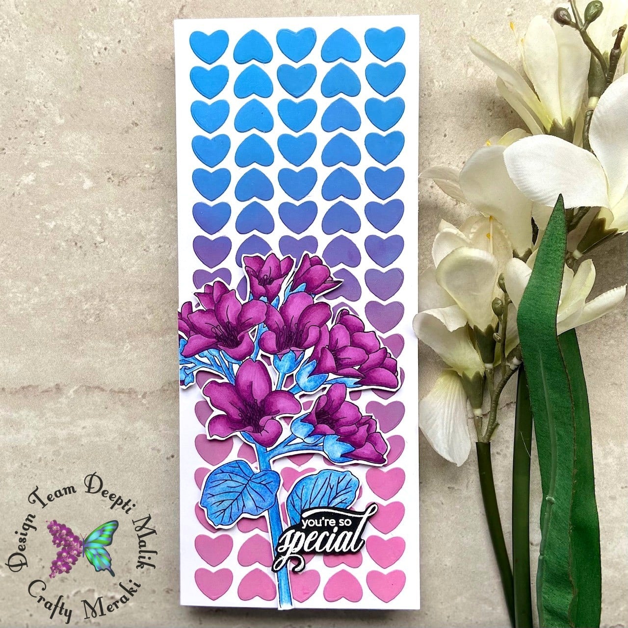 Crafty Meraki Whole-Heartedly Slimline die - Crafty Meraki