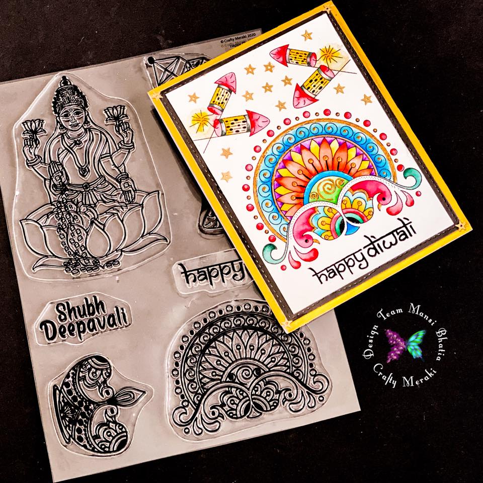 Crafty Meraki Happy Diwali Clear stamp set - Crafty Meraki