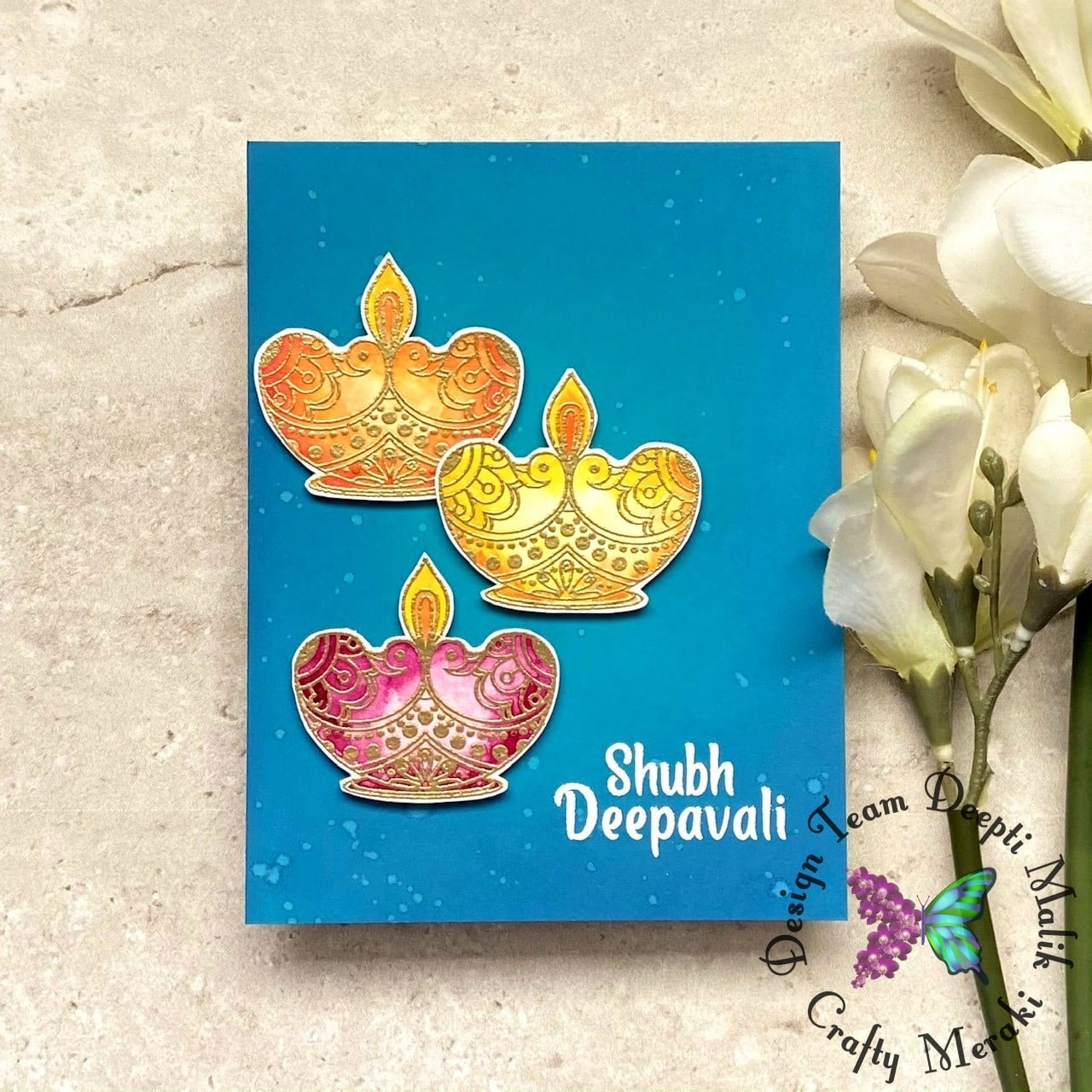 Crafty Meraki Happy Diwali Clear stamp set - Crafty Meraki