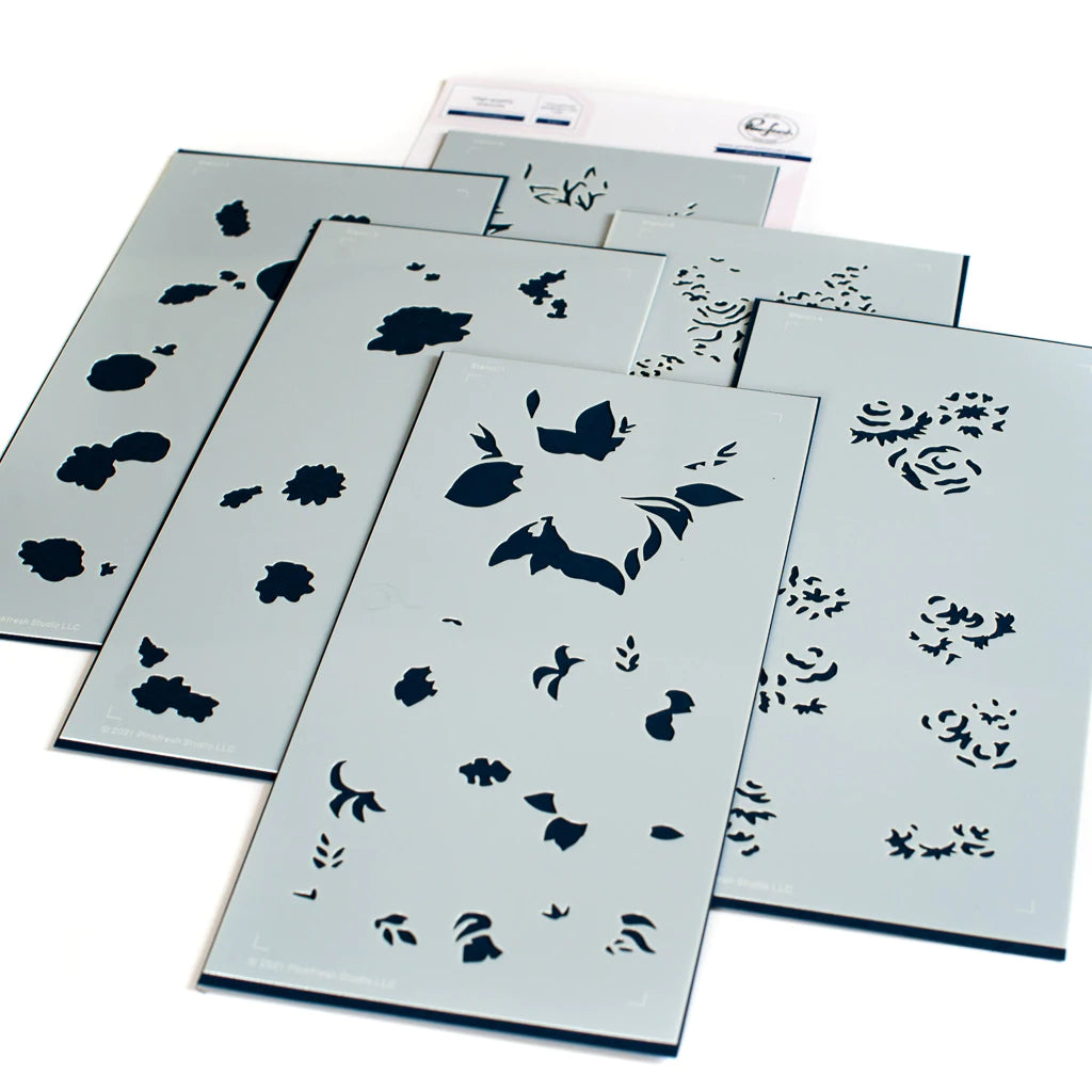 Pinkfresh Studio Joyful bouquet stencil - Crafty Meraki