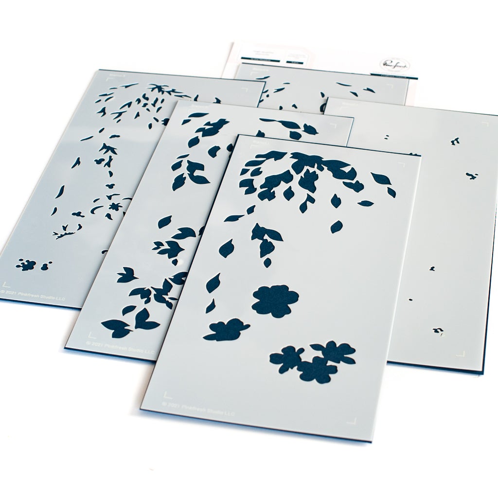 Pink Fresh Studio in the Meadow Layering Stencils - Crafty Meraki