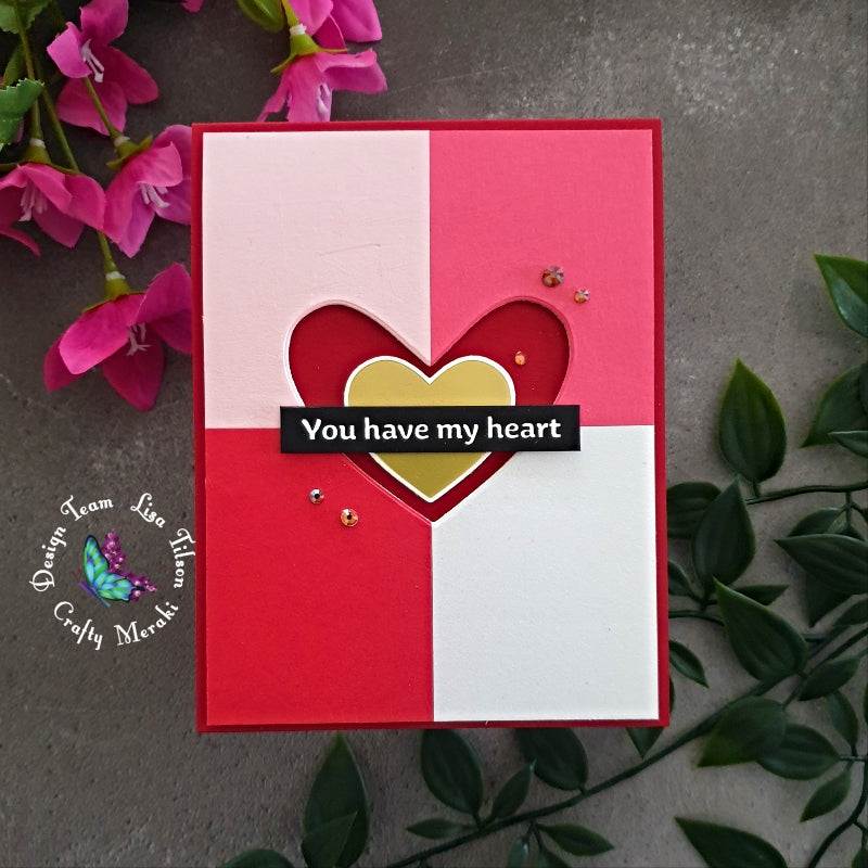 Crafty Meraki Affluent Heart Hot Foil plate - Crafty Meraki