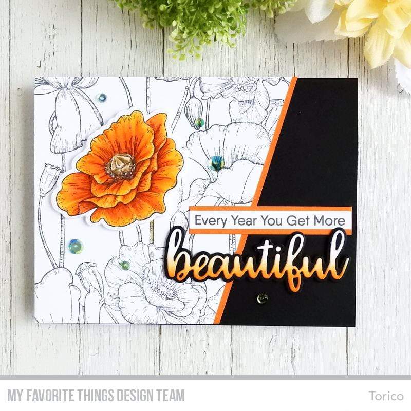 My Favorite Things Poppy Blooms Stamps - Crafty Meraki
