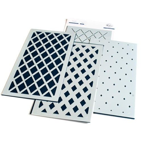 Pinkfresh Studio Slimline diamond builders stencil - Crafty Meraki