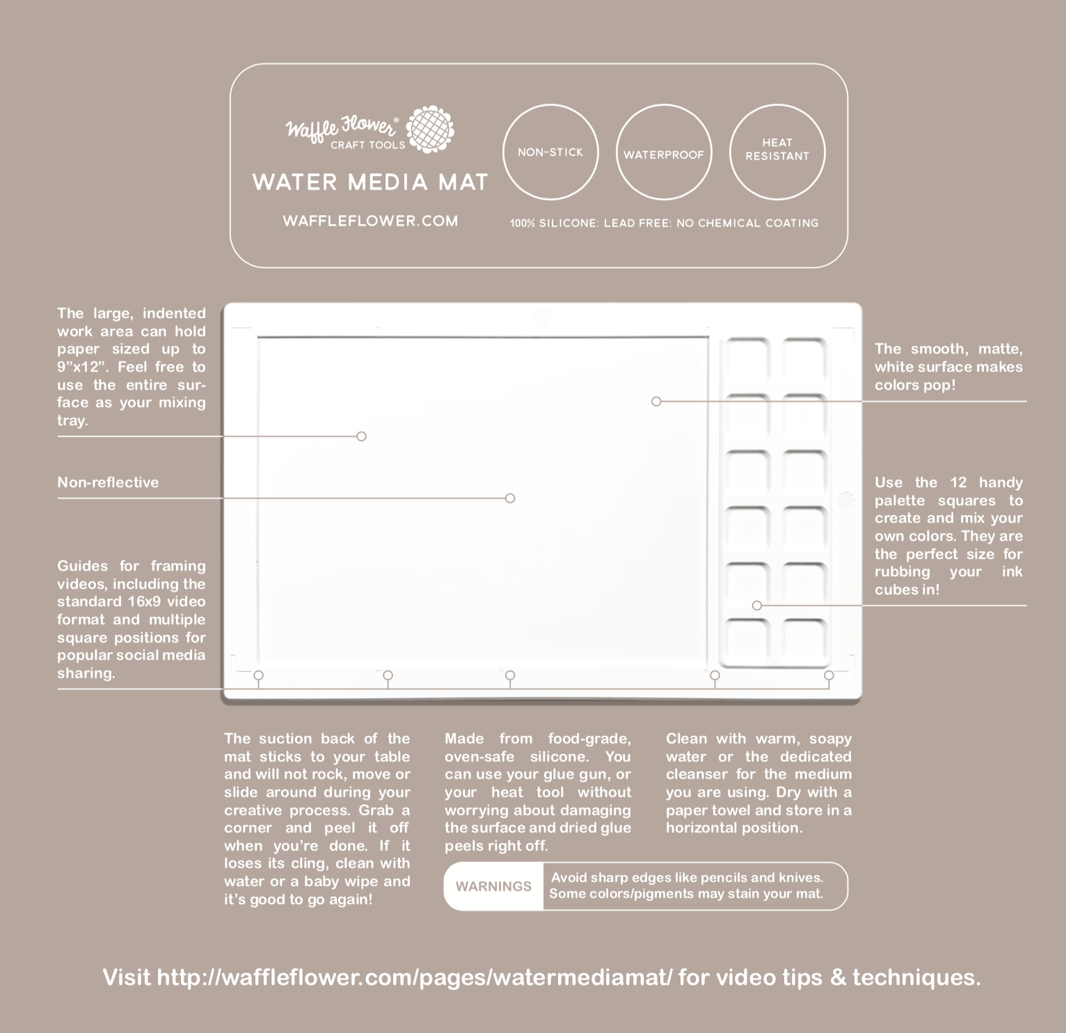 Waffle Flower Water Media Mat - Crafty Meraki