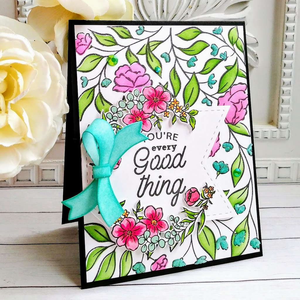 Pinkfresh Studio Sweet Blooms Coordinating Stencil - Crafty Meraki