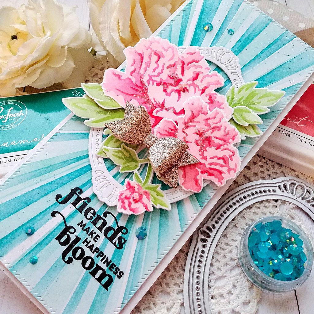 Pinkfresh Studio Friendship Blooms layering Stencil set - Crafty Meraki