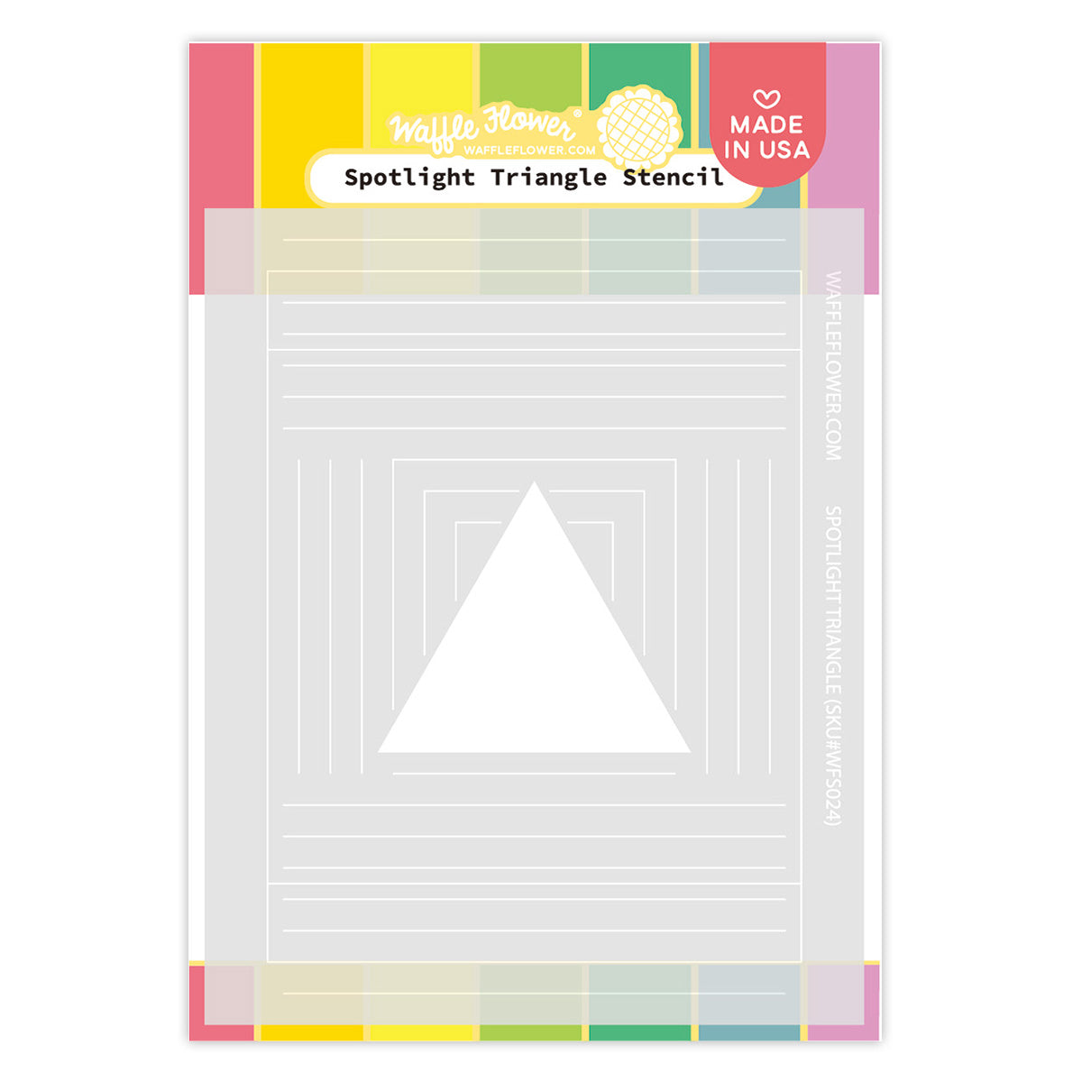 Waffle Flower Spotlight Triangle Stencil - Crafty Meraki