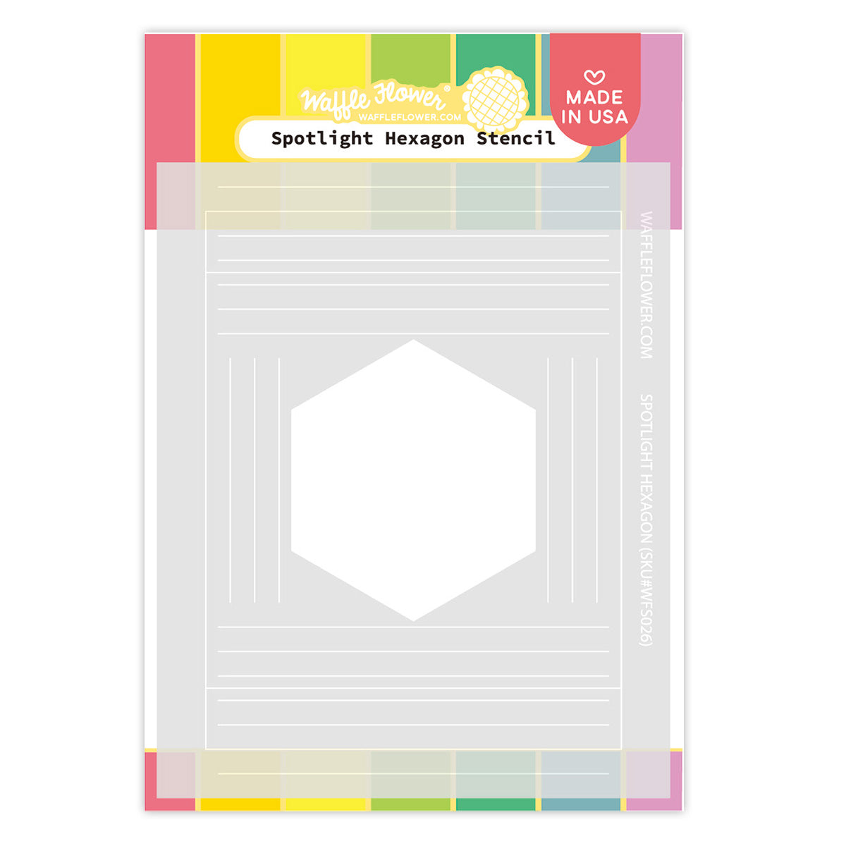 SWaffle Flower potlight Hexagon Stencil - Crafty Meraki