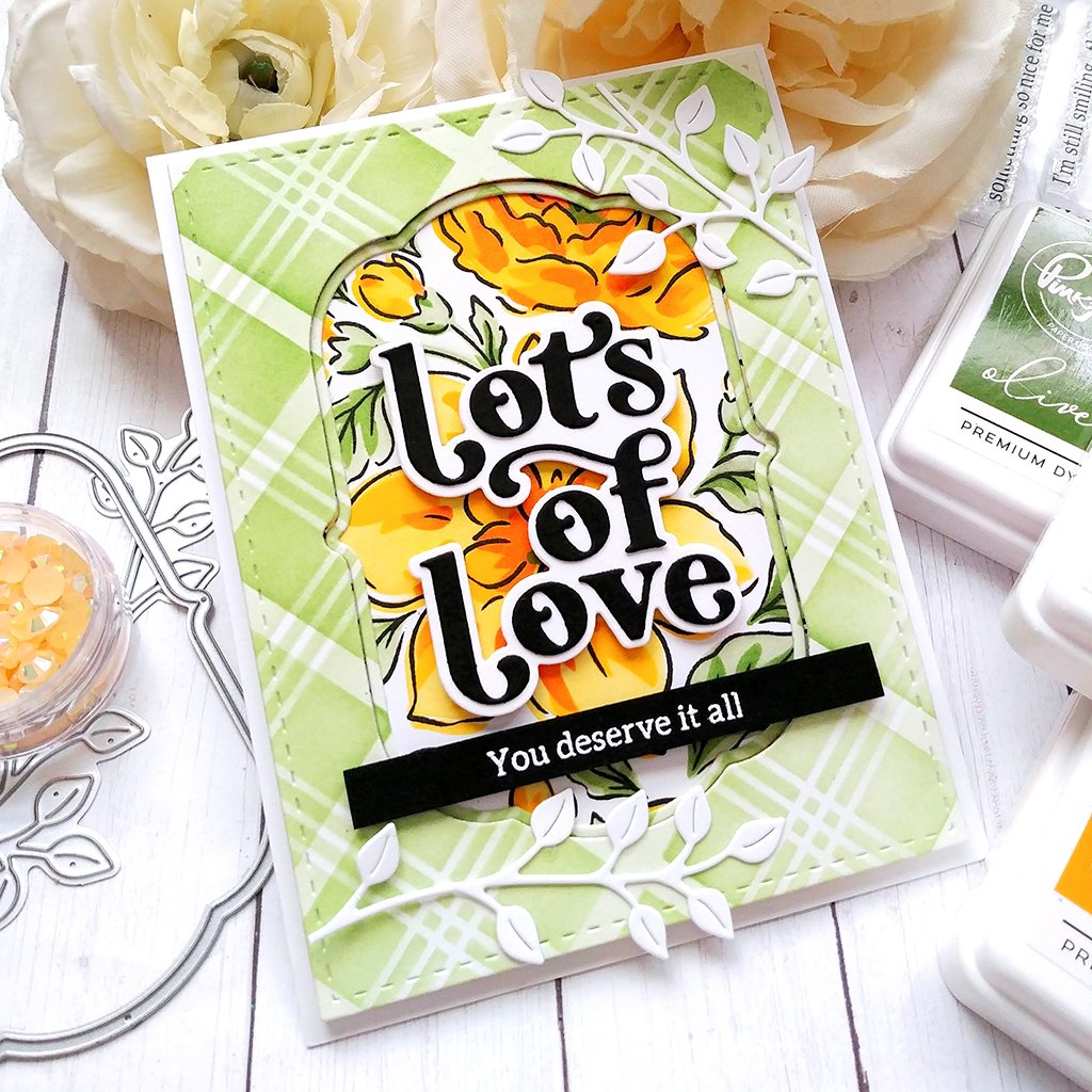 Pinkfresh Studio Heartfelt Thanks layering stencil set - Crafty Meraki