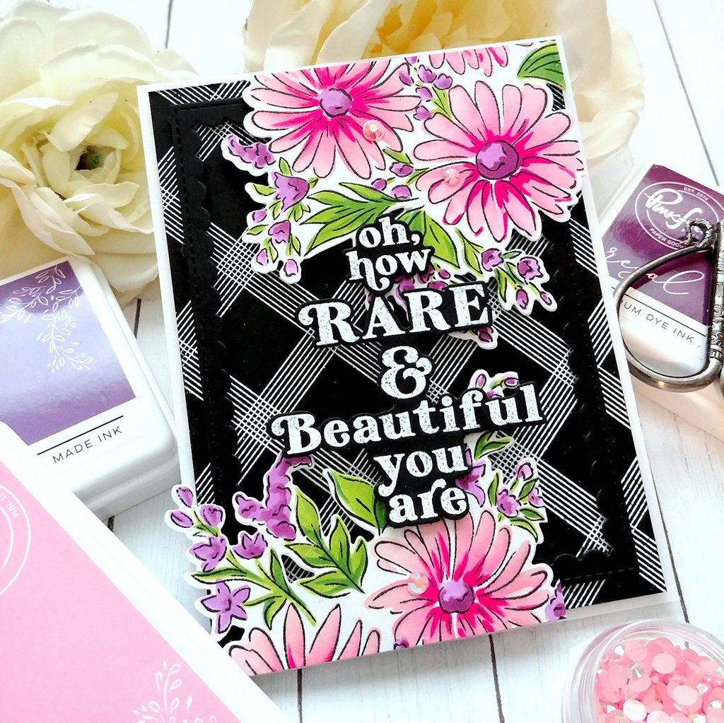 Pinkfresh Studio Floral Bunch layering stencil set - Crafty Meraki