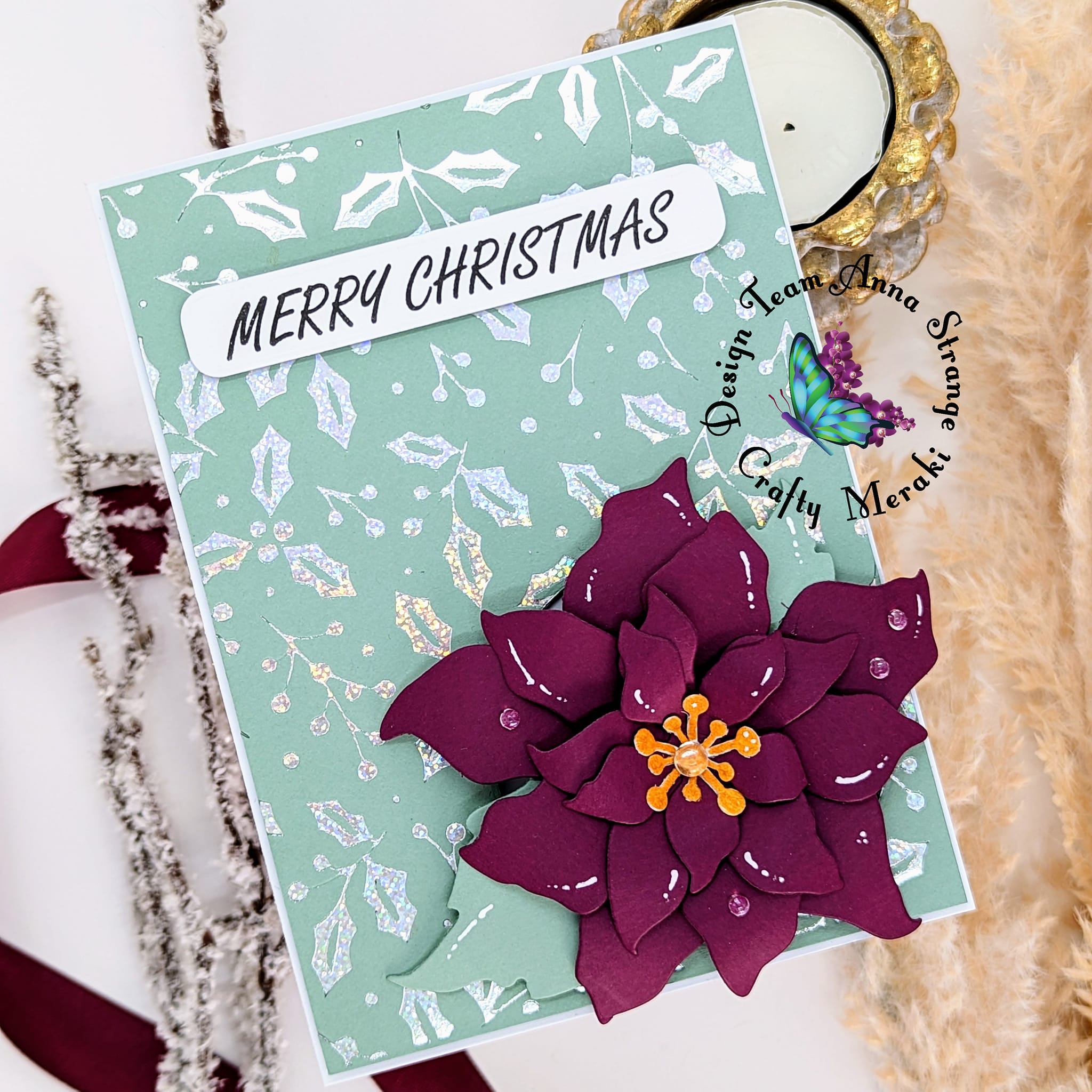 Crafty Meraki Jolly Holly Hot Foil plate - Crafty Meraki