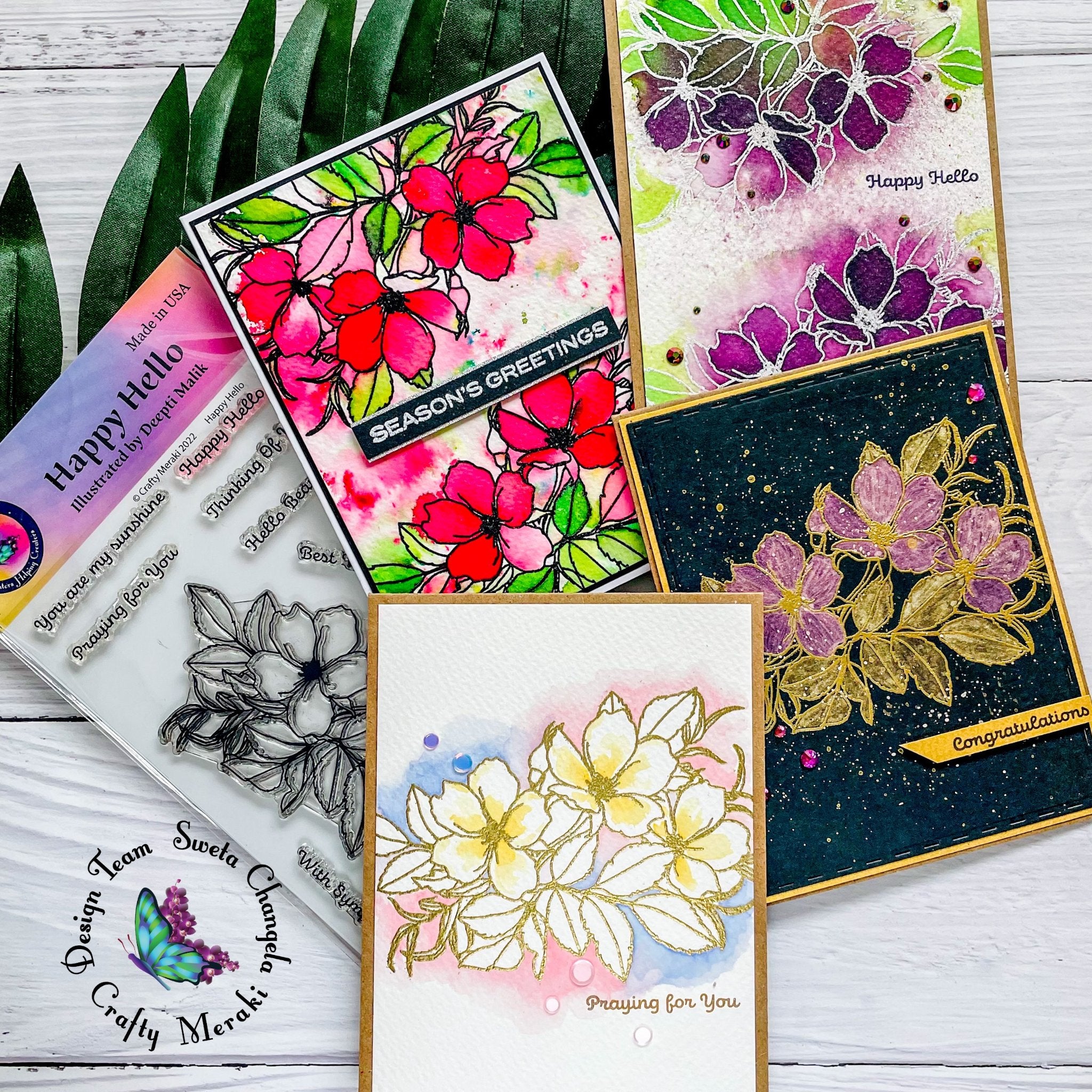 Crafty Meraki Happy Hello stamp set - Crafty Meraki