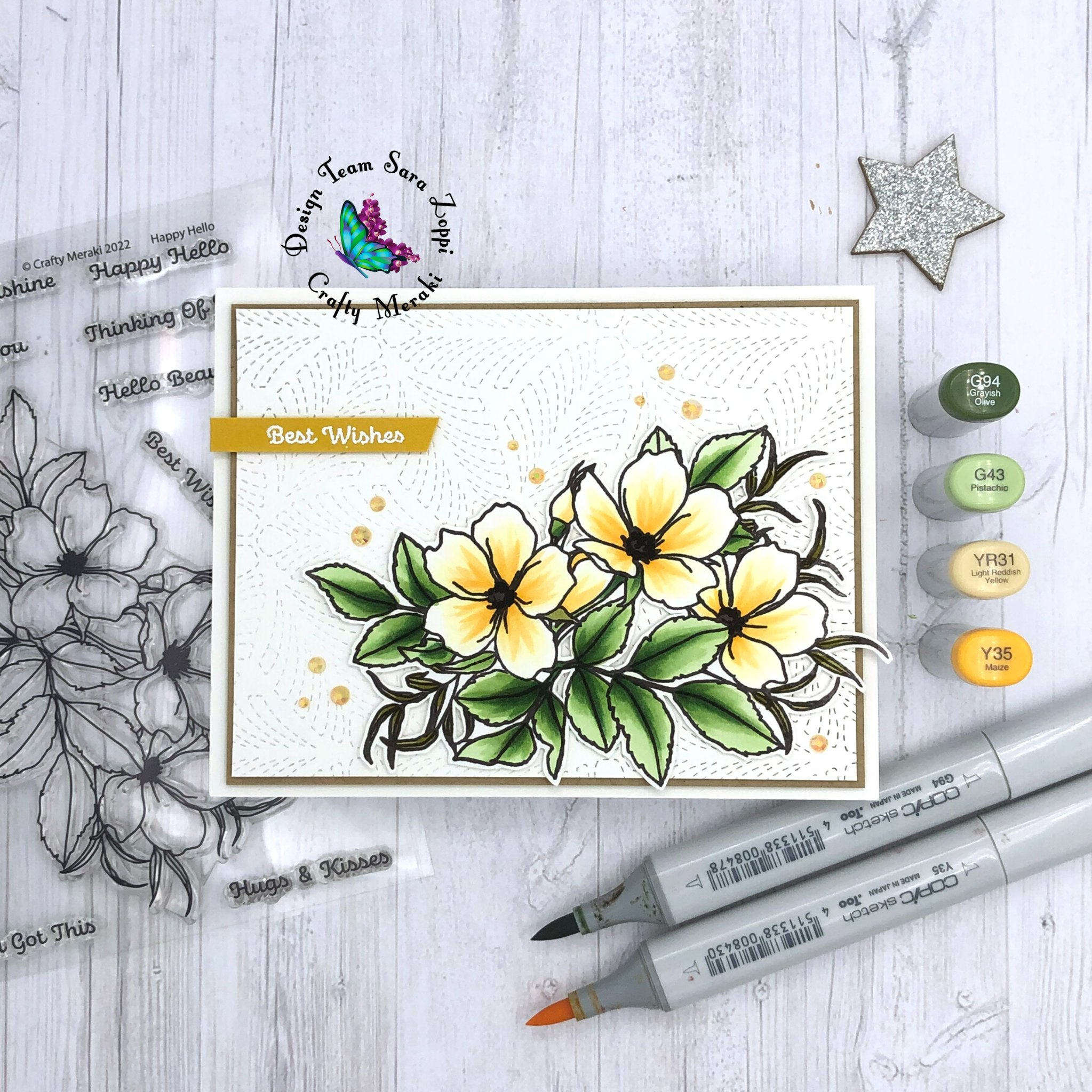Crafty Meraki Happy Hello stamp set - Crafty Meraki