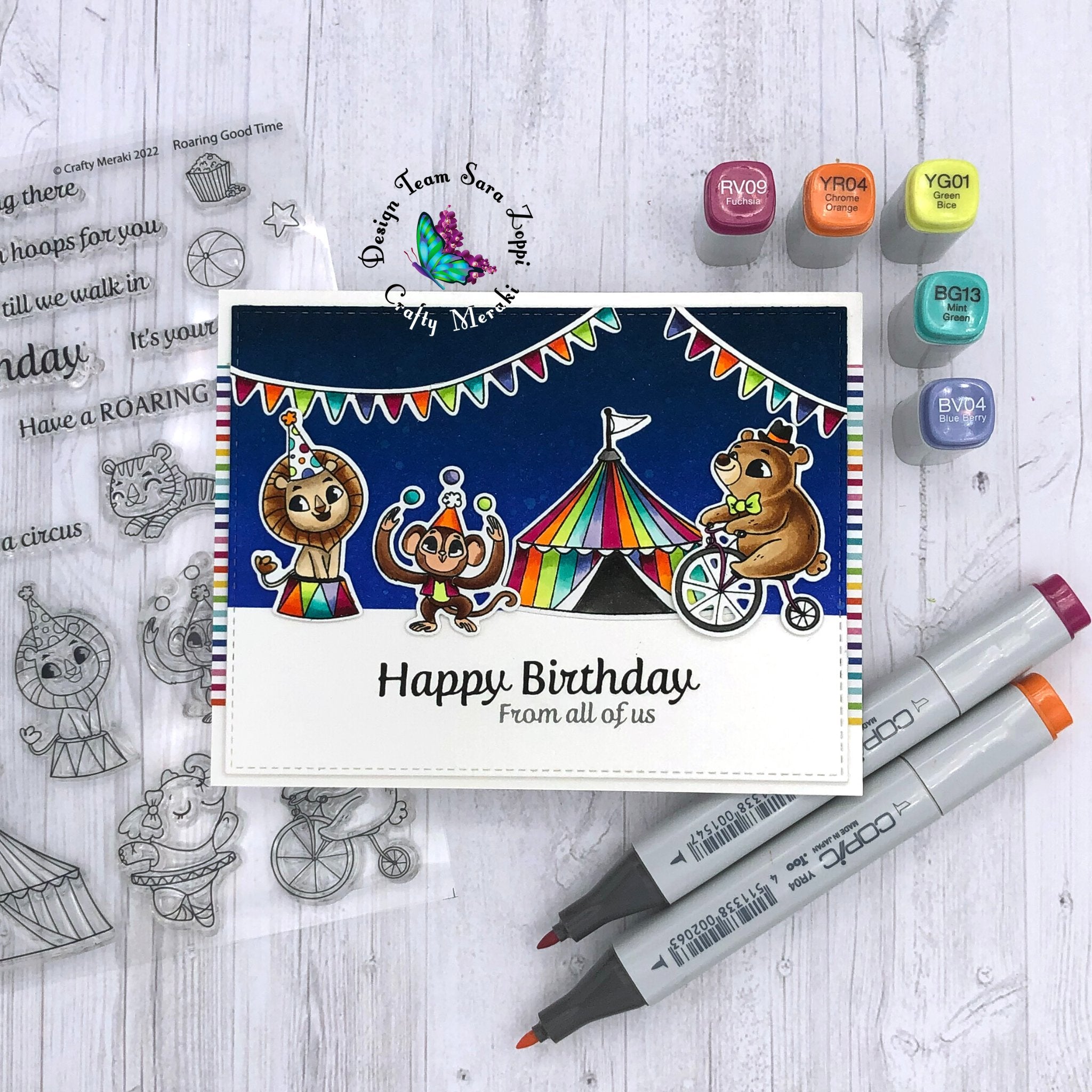 Crafty Meraki Roaring Good time stamp set - Crafty Meraki