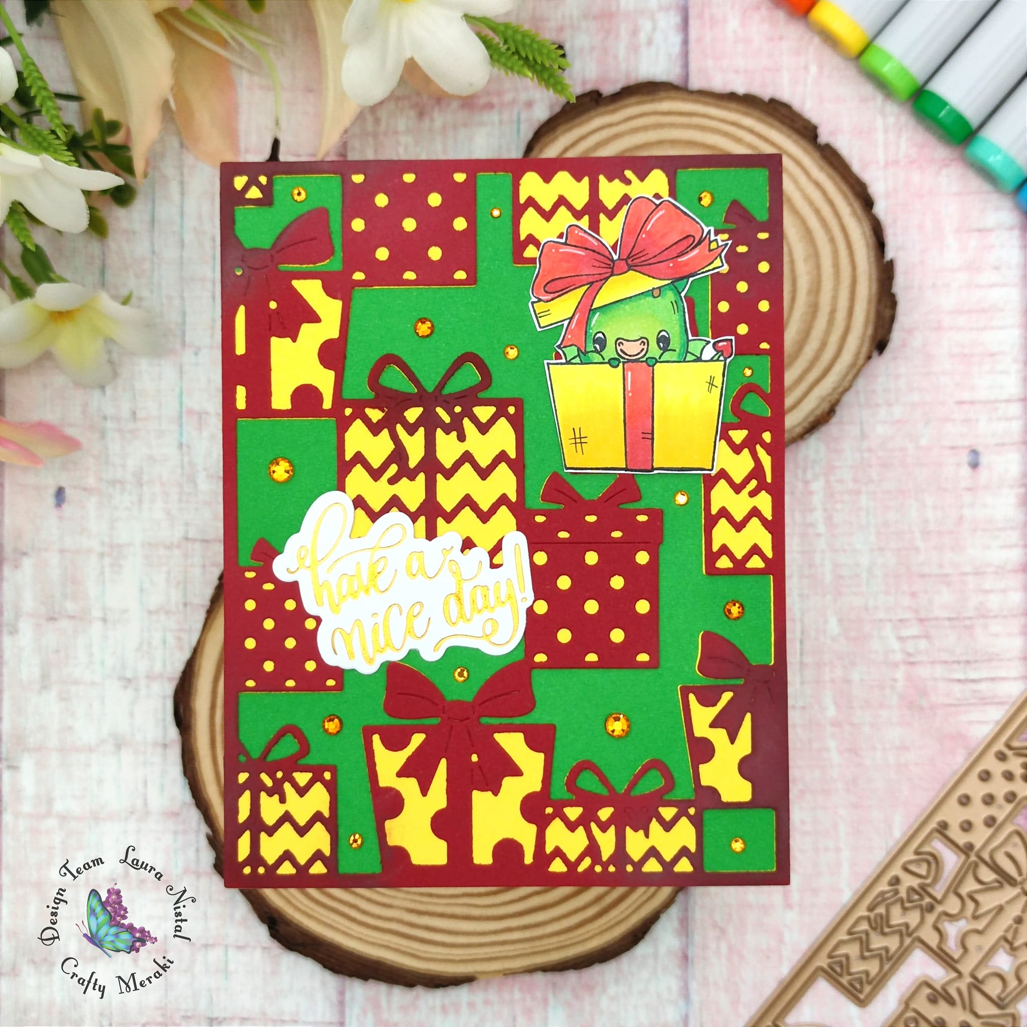 Crafty Meraki Present Time Layering background die - Crafty Meraki
