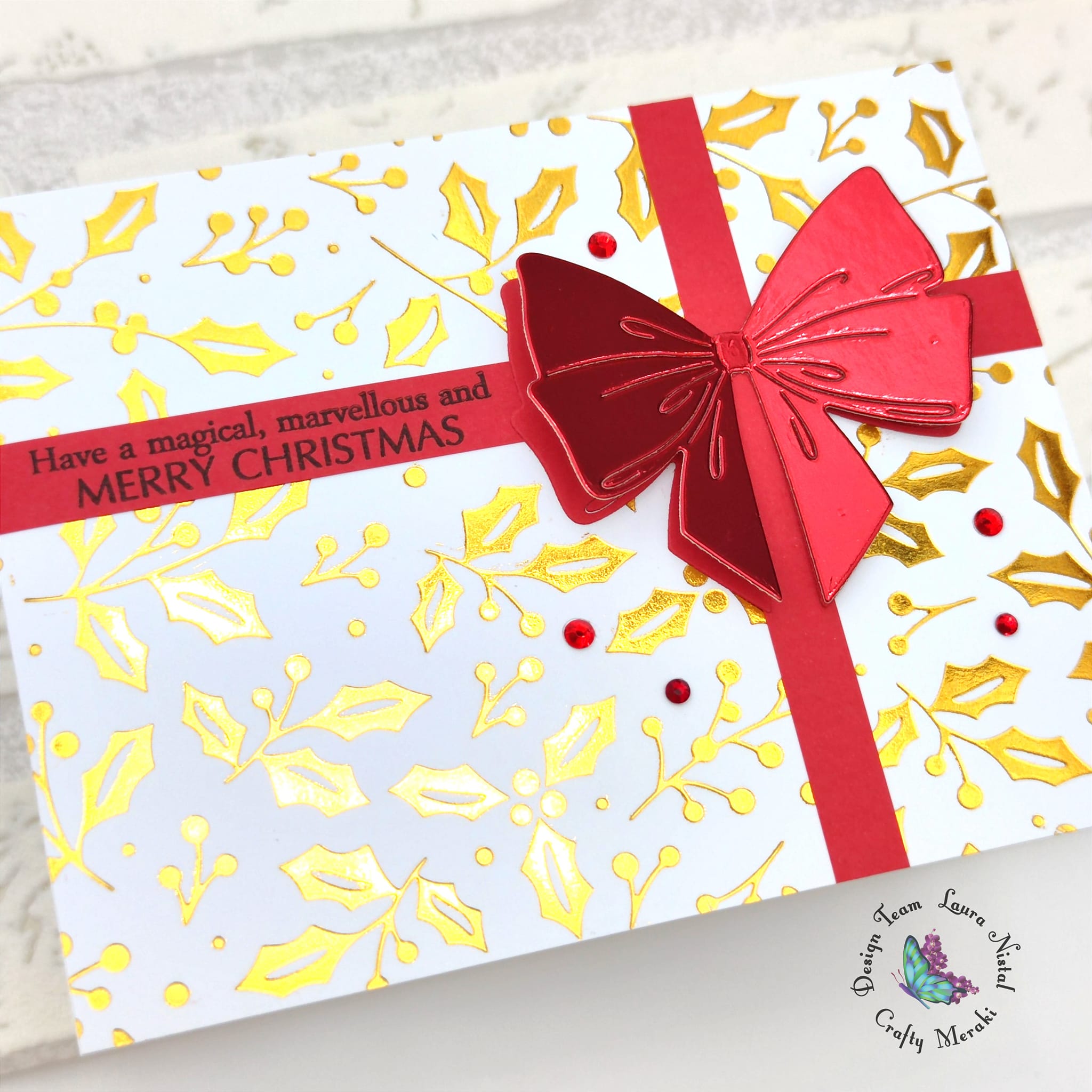 Crafty Meraki Jolly Holly Hot Foil plate - Crafty Meraki
