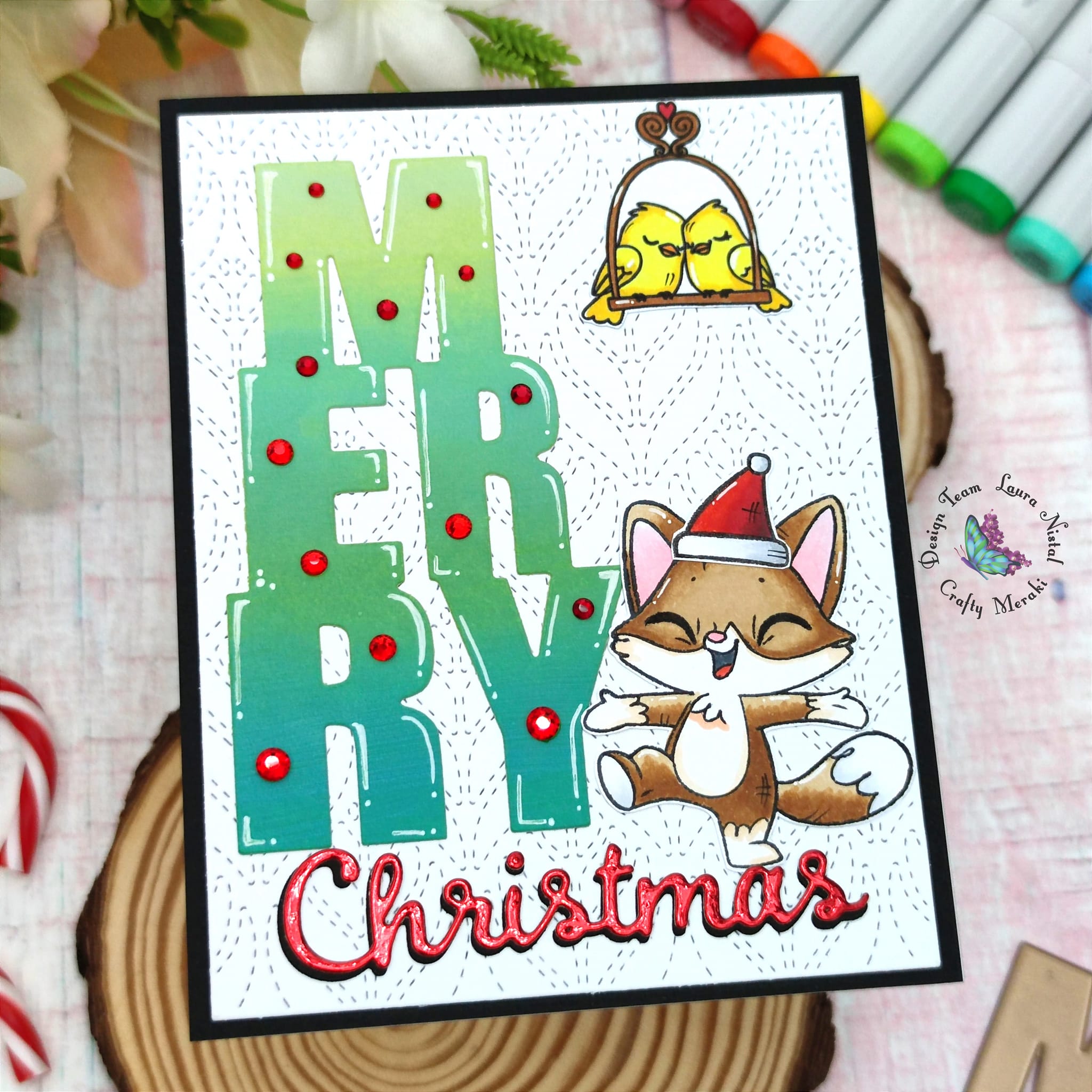 Crafty Meraki Merry Slimline Tag die - Crafty Meraki