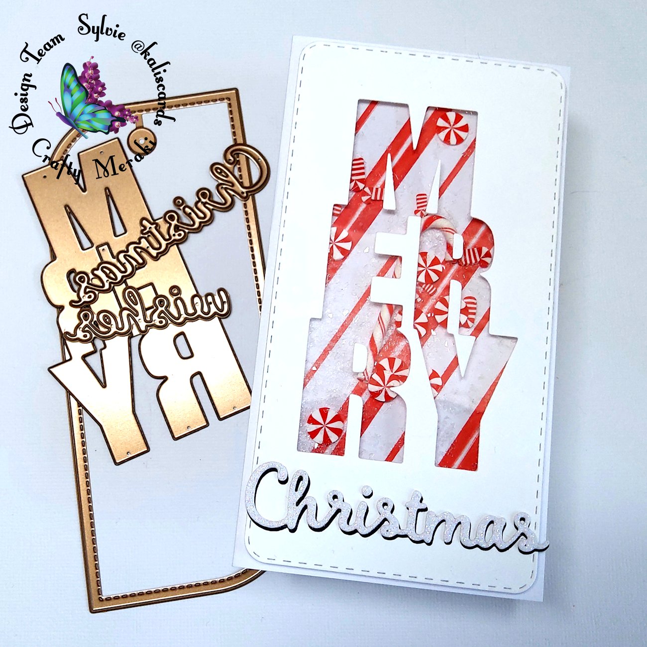 Crafty Meraki Merry Slimline Tag die - Crafty Meraki