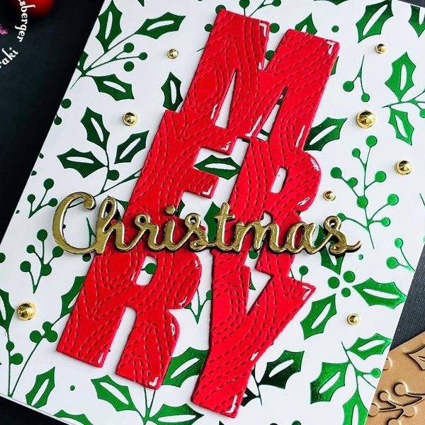 Crafty Meraki Merry Slimline Tag die - Crafty Meraki