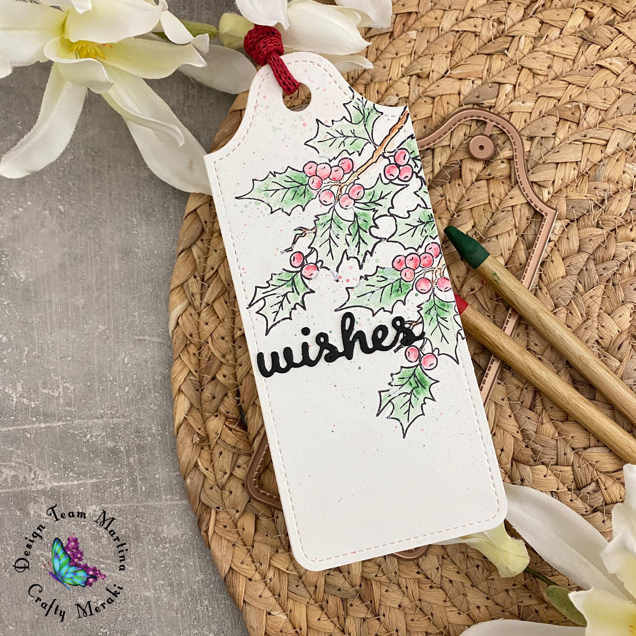 Crafty Meraki Wishes Slimline Tag die - Crafty Meraki