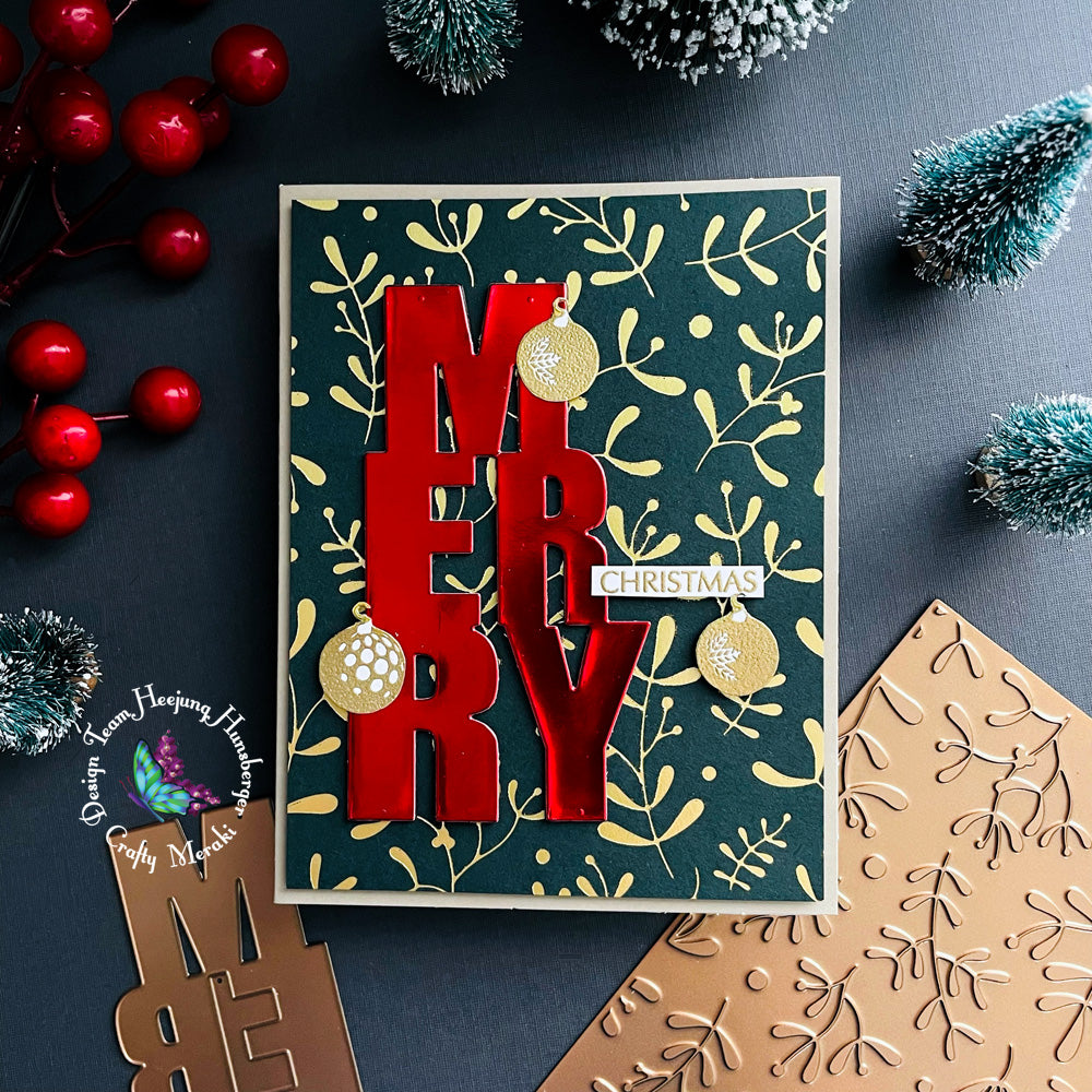 Crafty Meraki Under the Mistletoe Hot Foil plate - Crafty Meraki