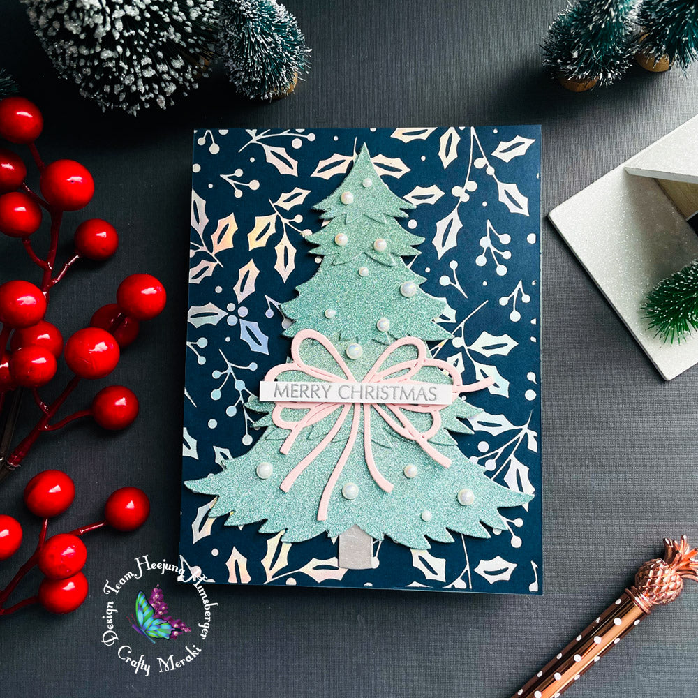 Crafty Meraki Jolly Holly Hot Foil plate - Crafty Meraki