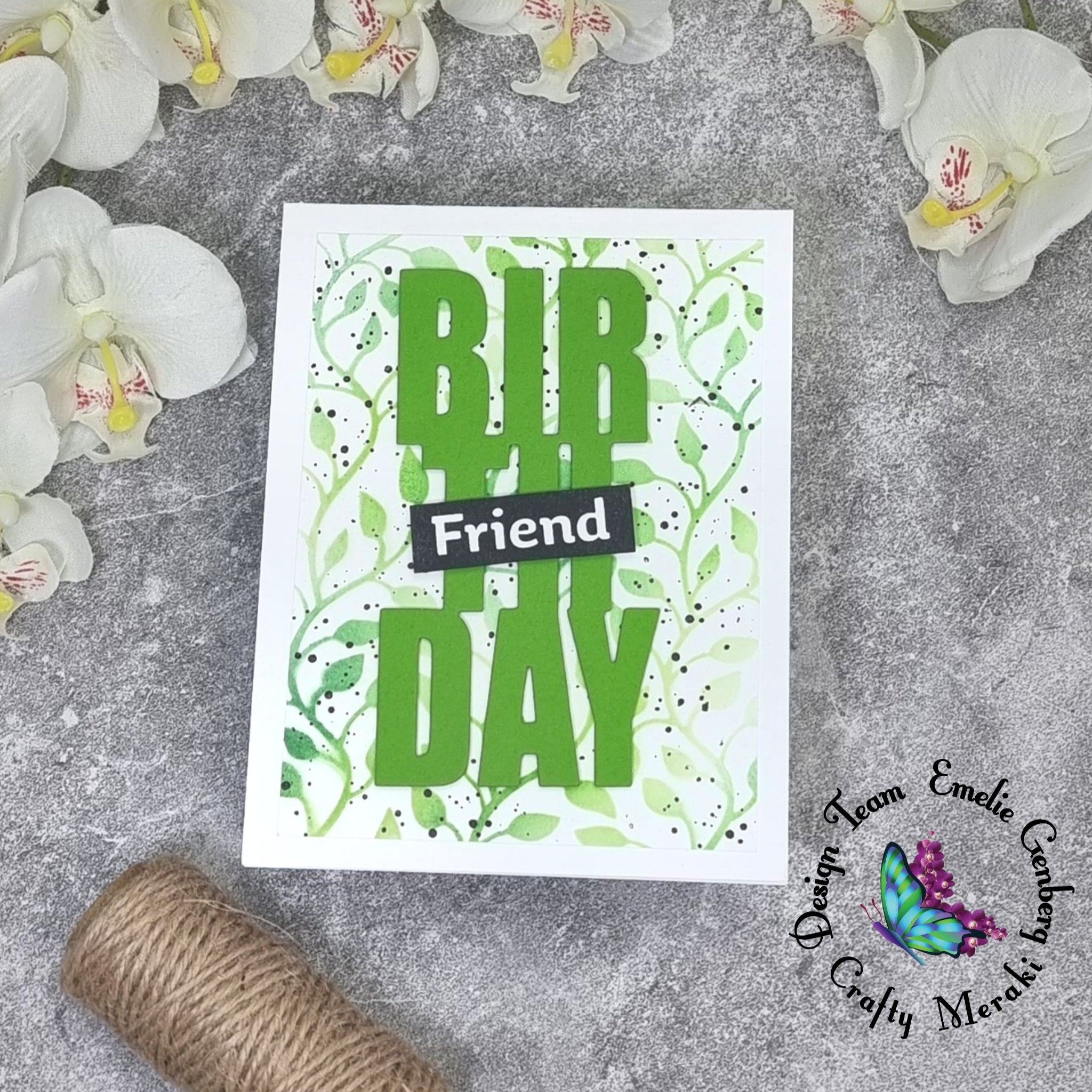 Crafty Meraki Green Garland Stencil